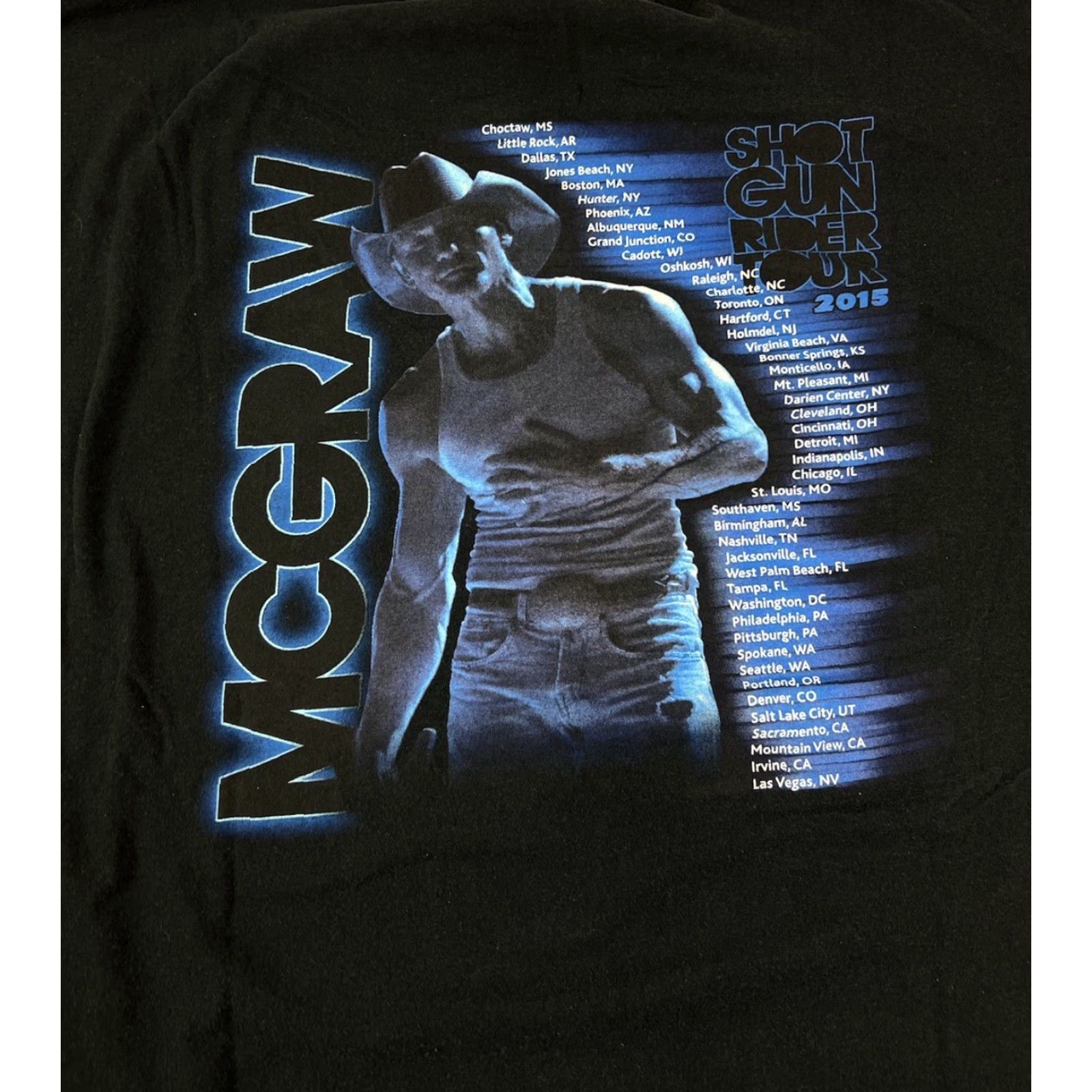 Vintage Tim McGraw Shotgun Rider Tour T Shirt Black 2XL Unisex Adults Short Sleeve Crew Neck Graphic Print Music Shirt Mens Womens 2000s Size US XXL / EU 58 / 5 - 7 Thumbnail