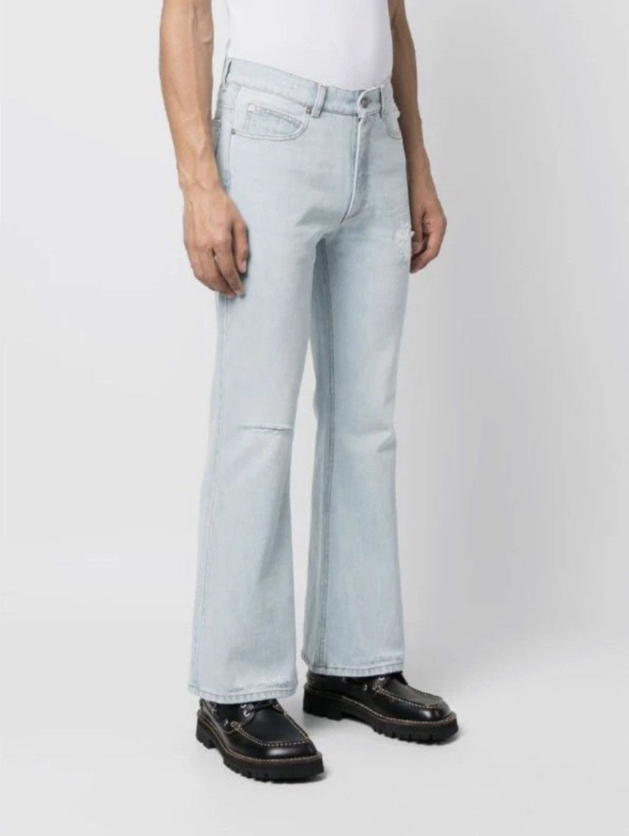 ERL ERL - Distressed Flared Denim Jeans Size US 34 / EU 50 - 19 Thumbnail