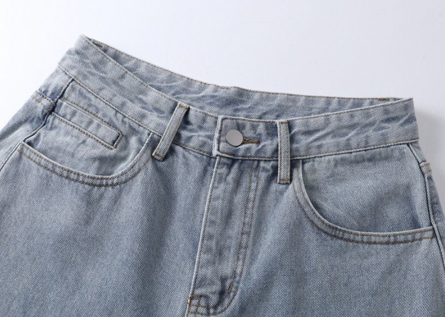 Japanese Brand Men's Vibe Retro Distressed Fun Print Washed Jeans Size US 32 / EU 48 - 3 Thumbnail