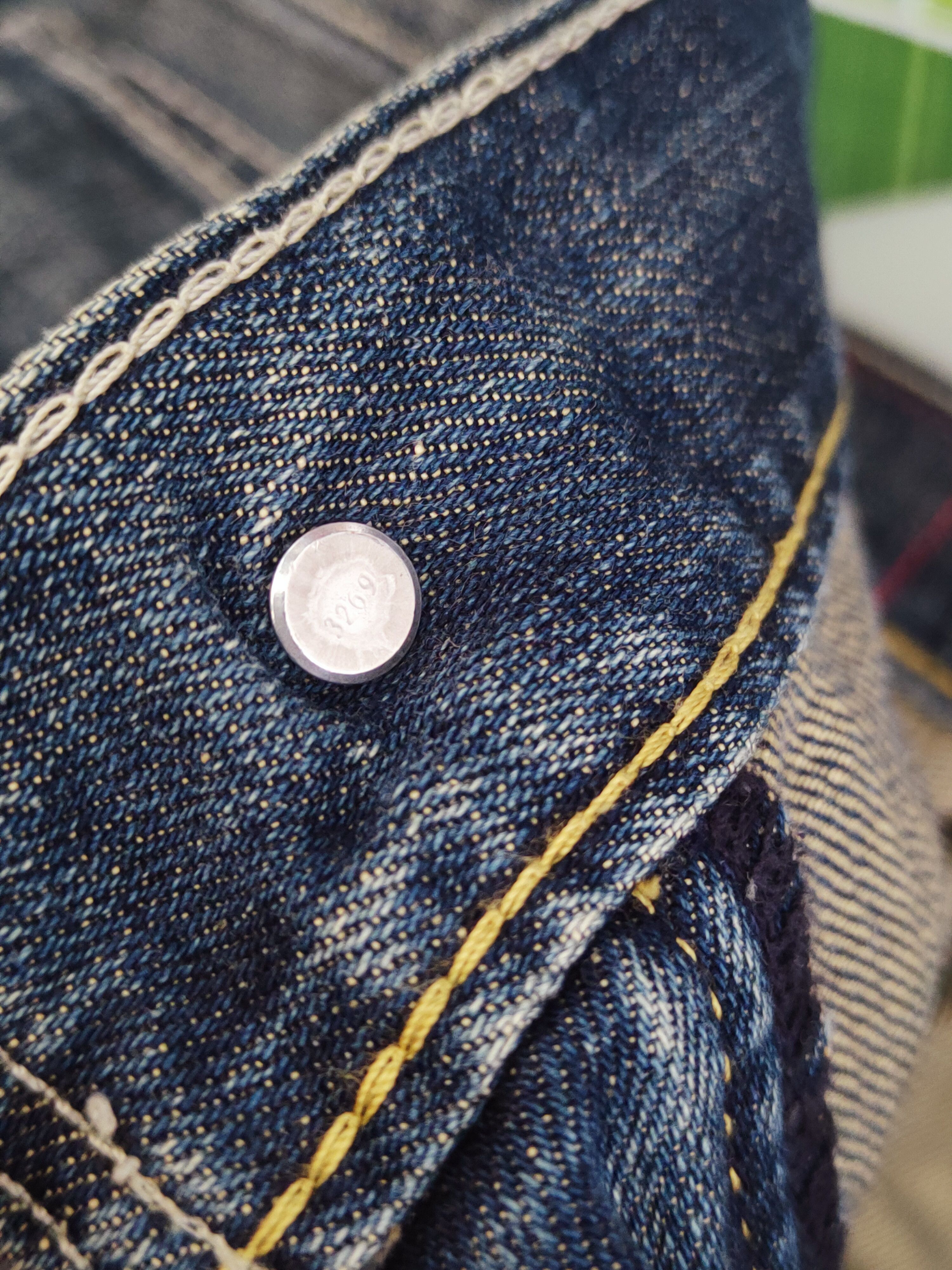 Japanese Brand Levi's Dark Blue Distressed Ripped Jeans #S2663 Size US 32 / EU 48 - 16 Thumbnail