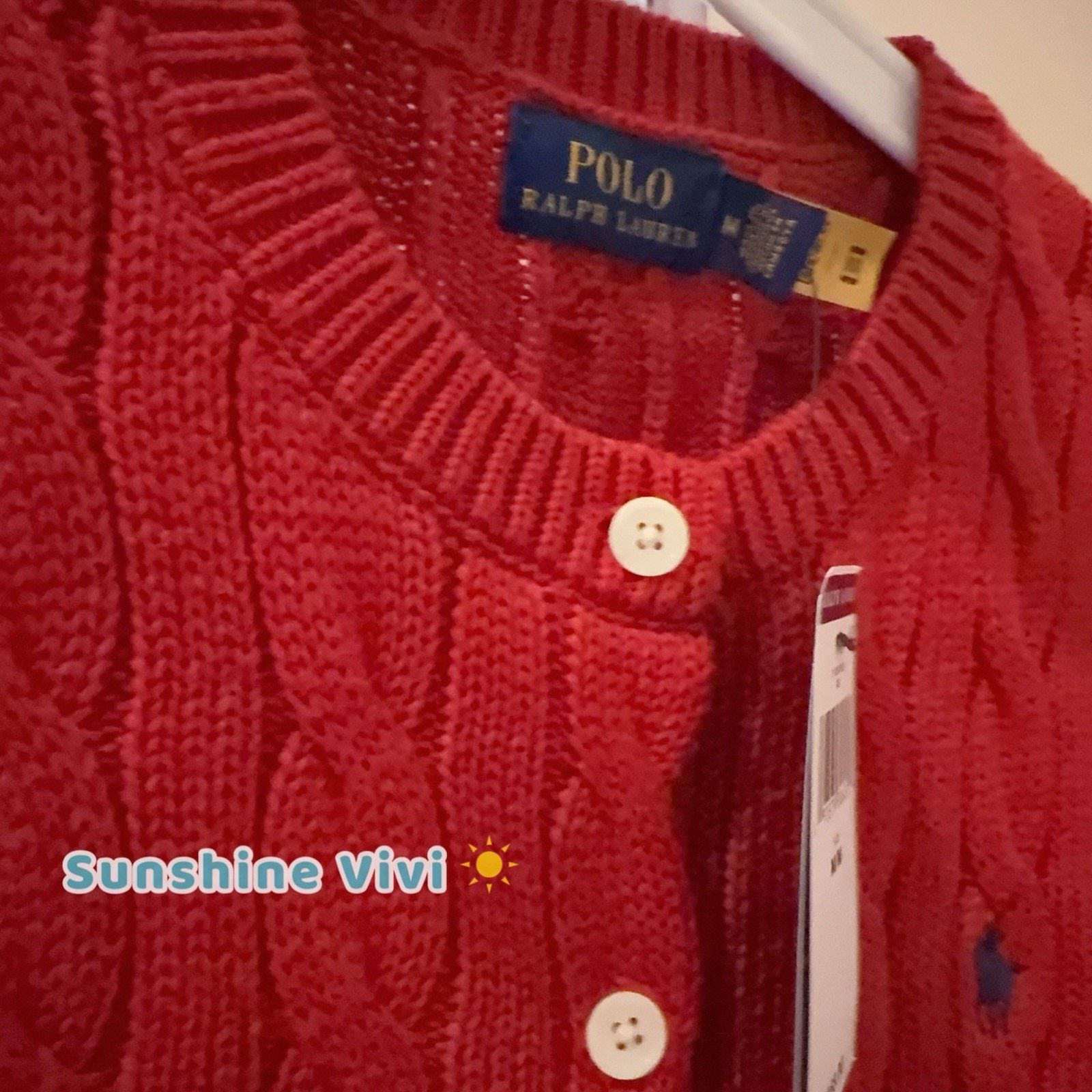 Ralph Lauren NEW Ralph Lauren woman Cotton Cable Knit Cardigan Sweater Size M / US 6-8 / IT 42-44 - 8 Thumbnail