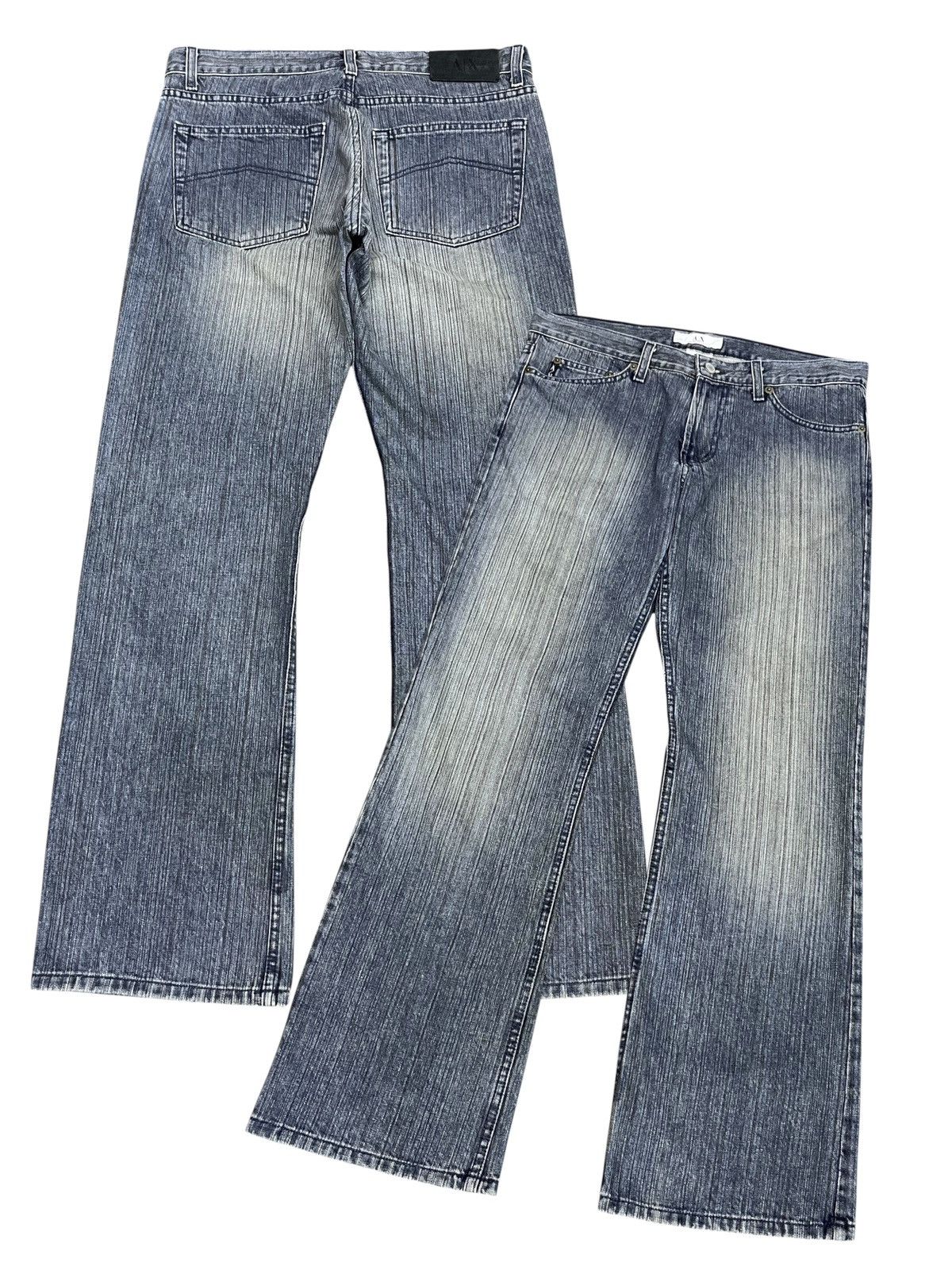 Armani Exchange Armani Exchange USA-Made Pinstripe Flare Denim - Rare Find Size US 31 - 1 Thumbnail