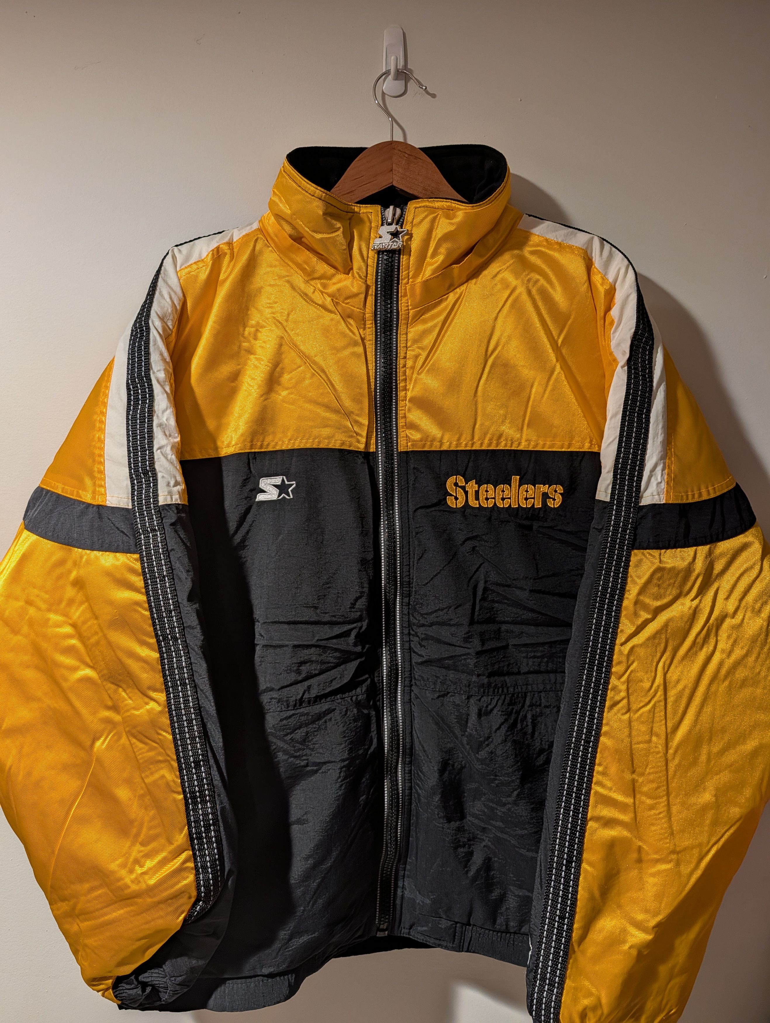 Vtg Pittsburgh Steelers NFL Pro Line Starter Puffer Jacket
