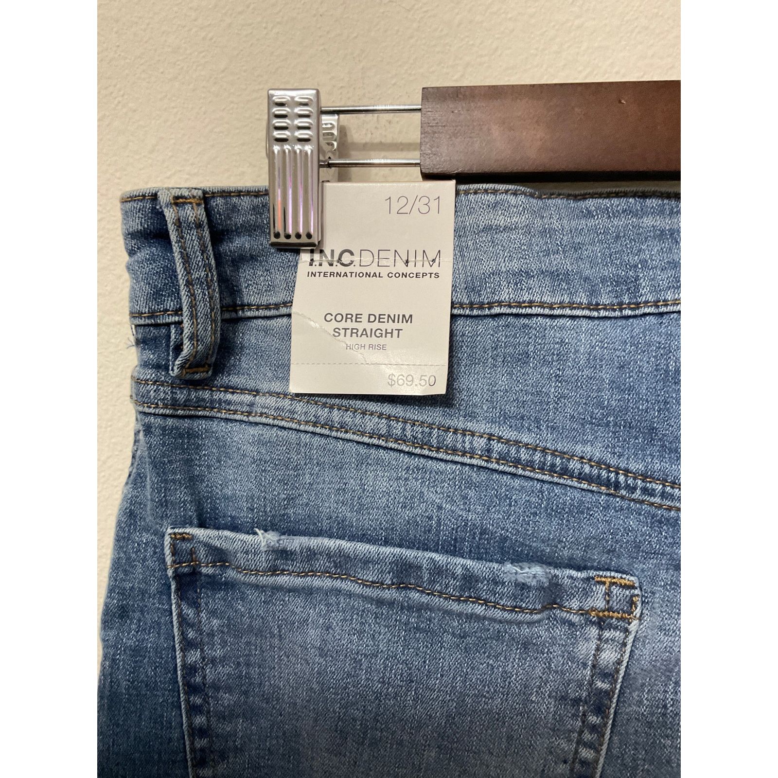 Other NWT International Concepts High-Rise Jeans Sz 12/31 $69 MSRP Size 34" / US 12 / IT 48 - 3 Thumbnail