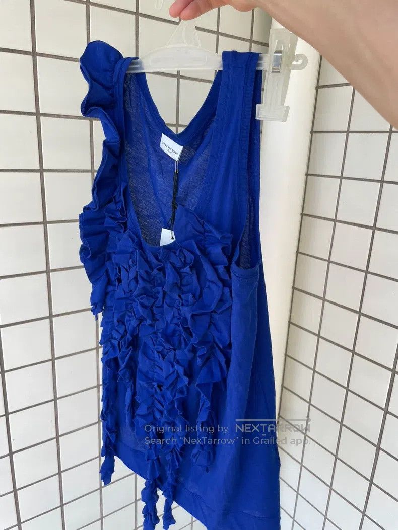 Dries Van Noten Dries Van Noten Blue ear-trimmed top Size S / US 4 / IT 40 - 3 Thumbnail