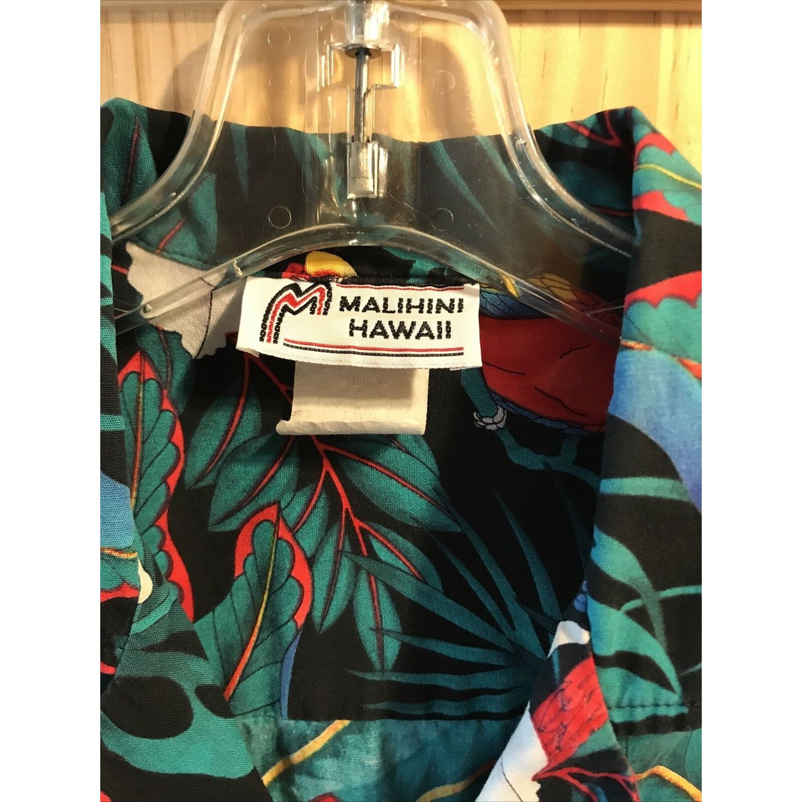 Other Malihini VTG Mens L Parrot Black Green Floral Hawaiian Shirt Size US L / EU 52-54 / 3 - 3 Thumbnail