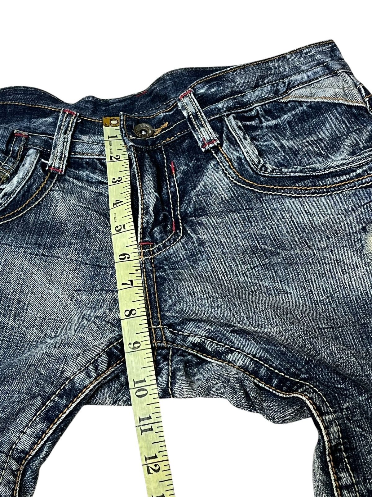 semanticdesign SICK🔥VINTAGE SEMANTIC DESIGN JAPAN DISTRESSED FLARED JEANS Size US 31 - 17 Thumbnail