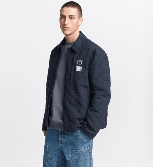 Dior o1w1db10525 493C42 Cannage Jacket in Blue Size US M / EU 48-50 / 2 - 4 Thumbnail