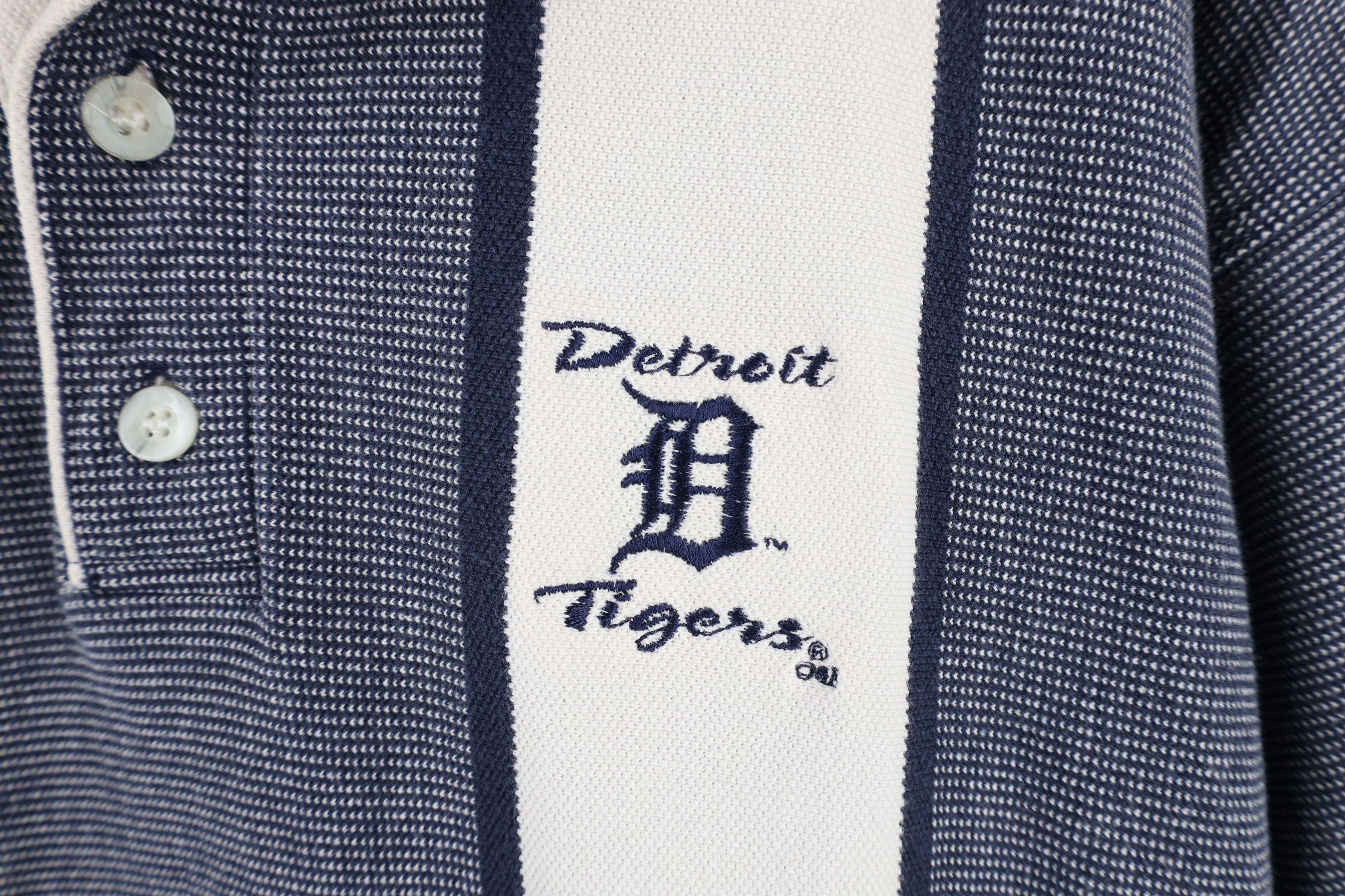 Vintage Vintage 90s Detroit Tigers Baseball Collared Polo Shirt Size US XXL / EU 58 / 5 - 4 Thumbnail