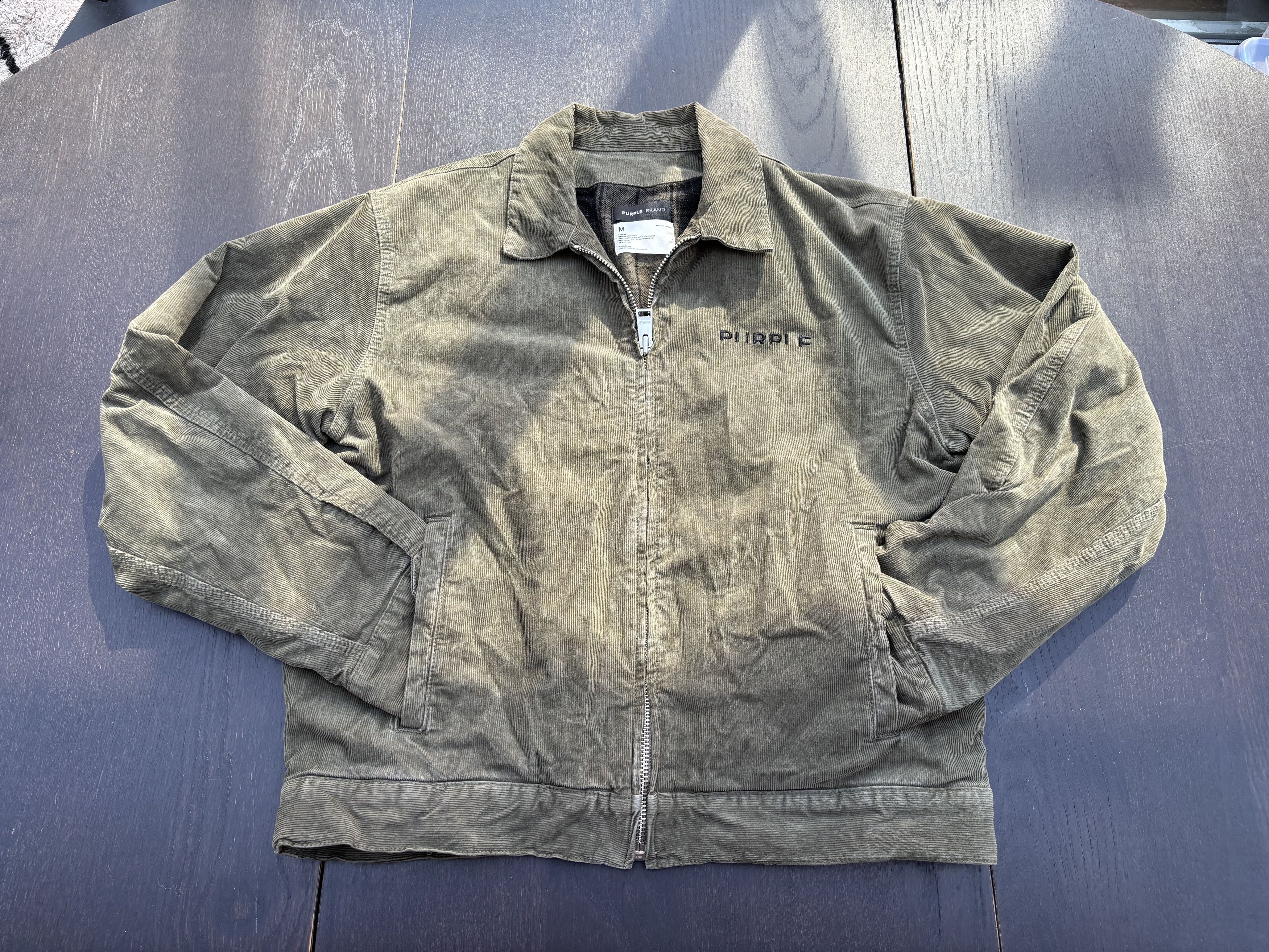 Purple Brand Purple Brand Motif-Embroidered Green Corduroy Jacket Size US M / EU 48-50 / 2 - 4 Thumbnail