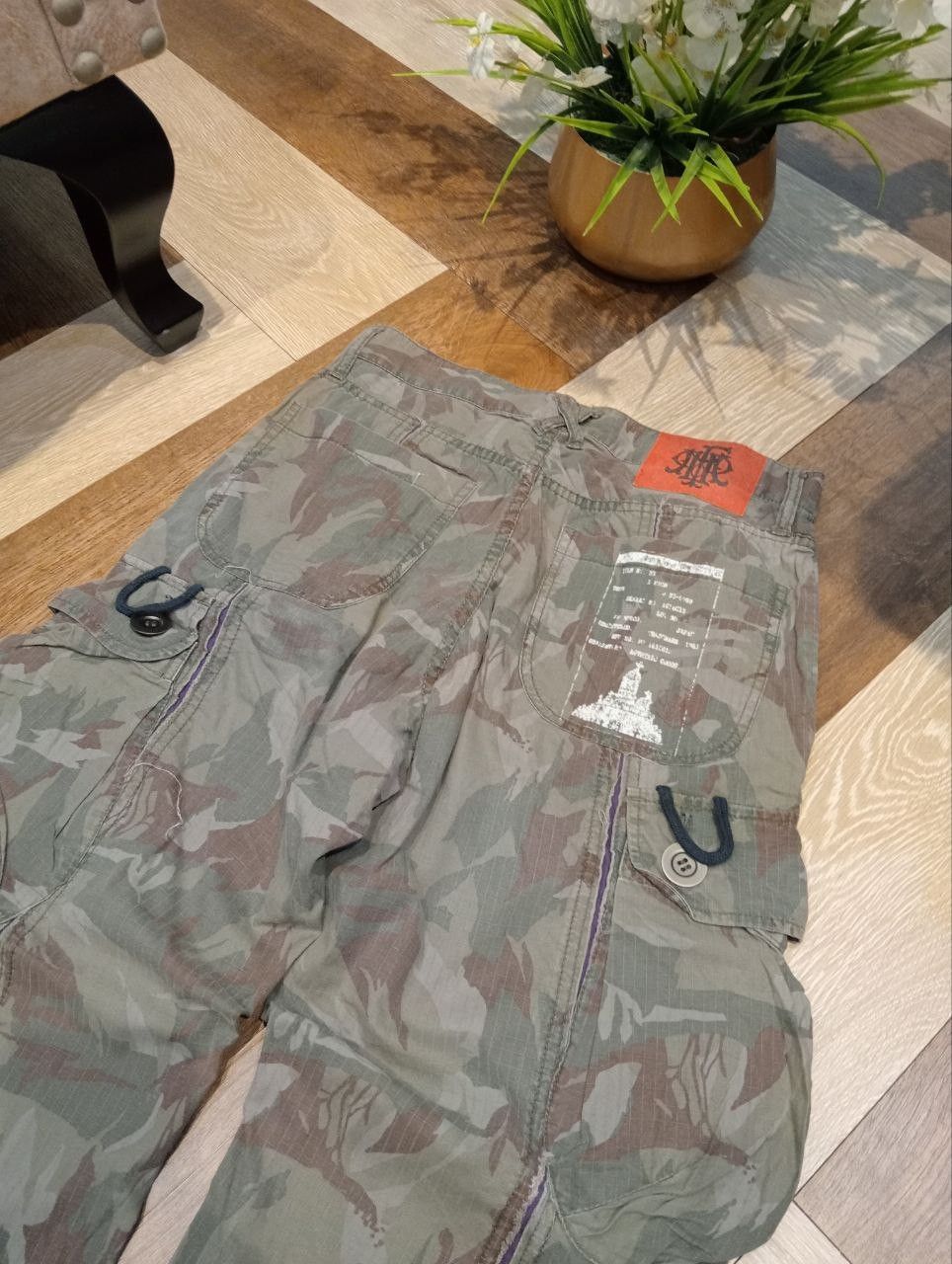 PPFM VINTAGE PPFM JAPAN CAMO PARACHUTE CARGO PANTS Size US 29 - 14 Thumbnail