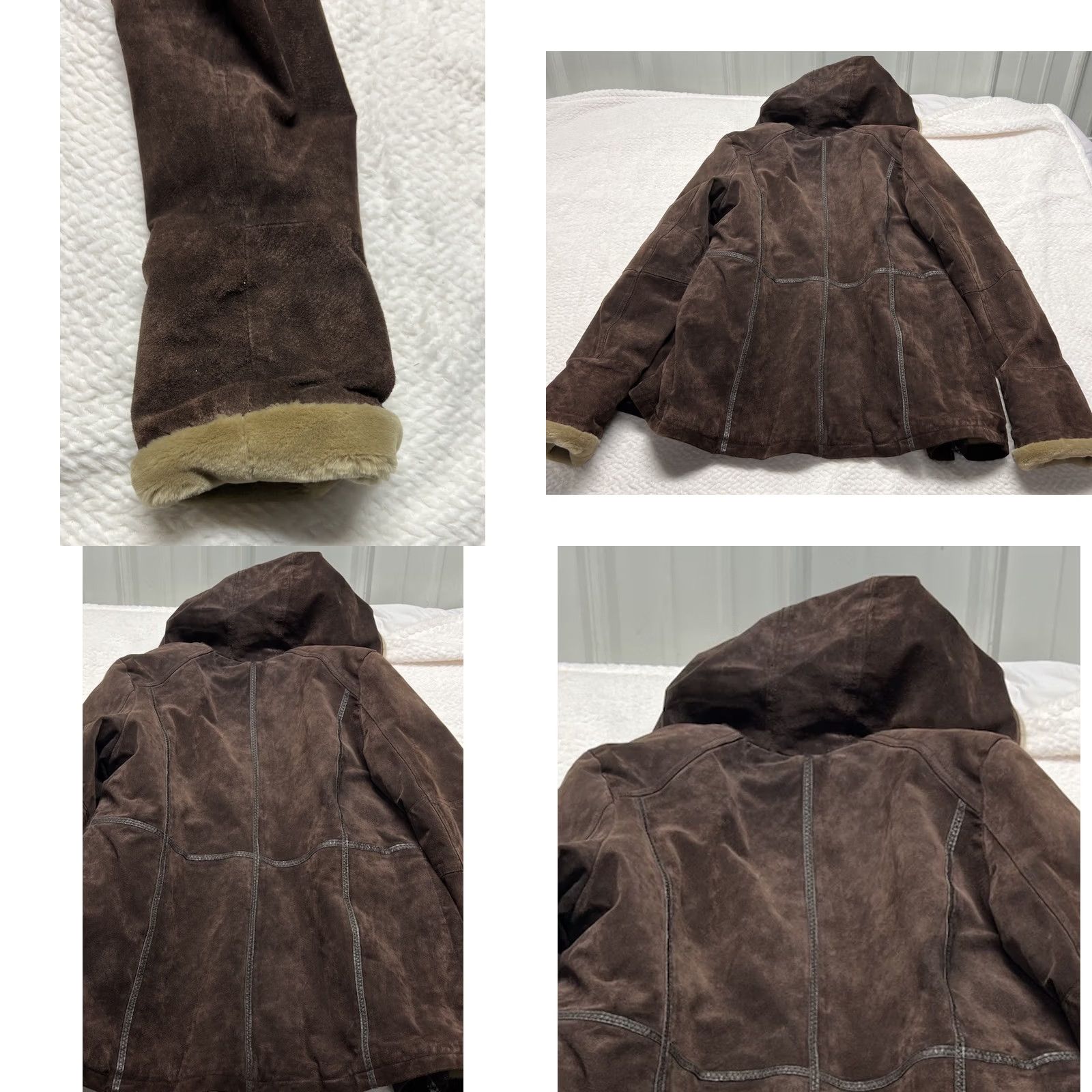 Vintage VINTAGE Wilsons Leather Jacket Western Brown Suede Faux Fur Lined Women XL Coat Size XL / US 12-14 / IT 48-50 - 9 Thumbnail