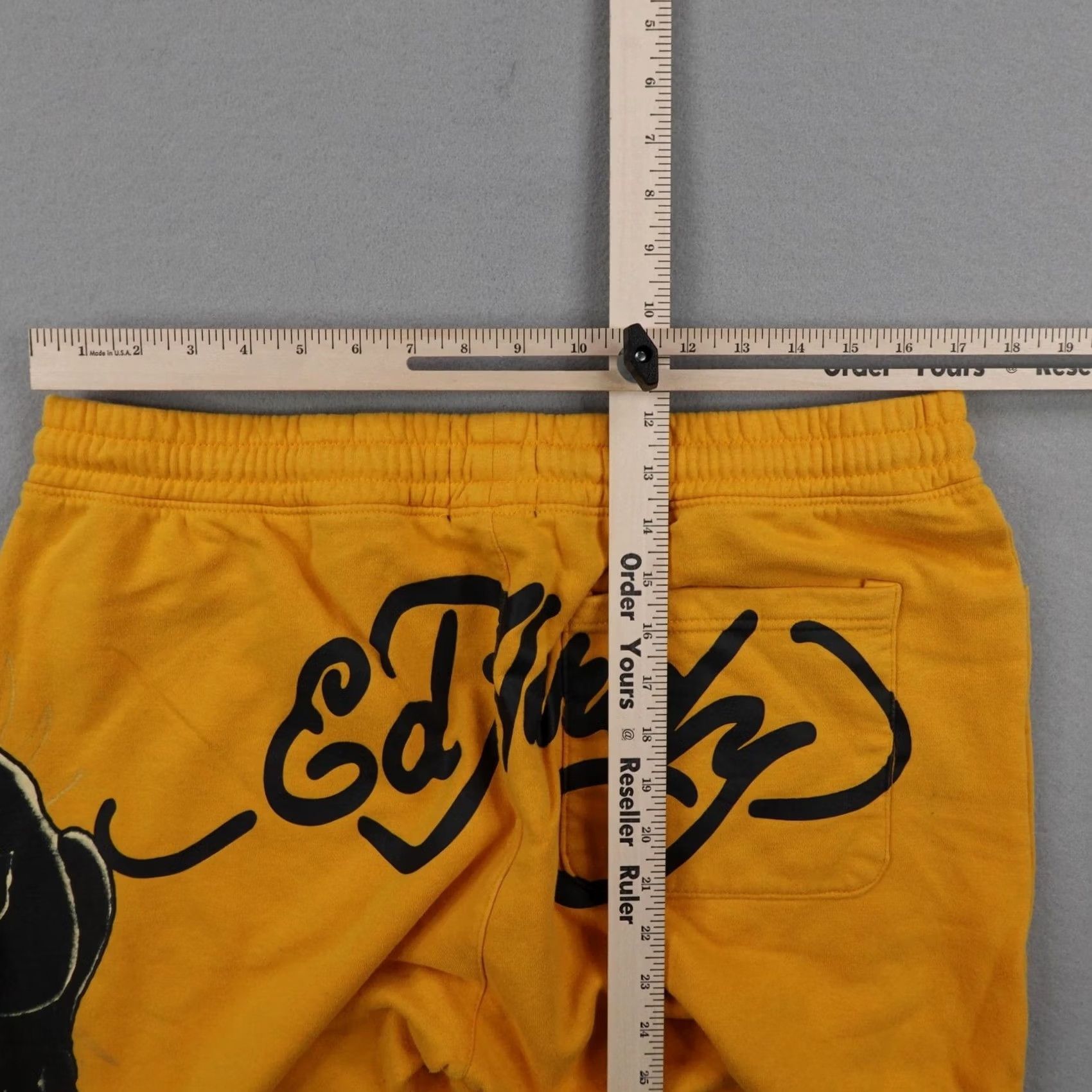 Ed Hardy Ed Hardy Mens XL Yellow Sweats Joggers Y2K Panther Cat Fleece Cutoff Gym Size US 36 / EU 52 - 6 Thumbnail