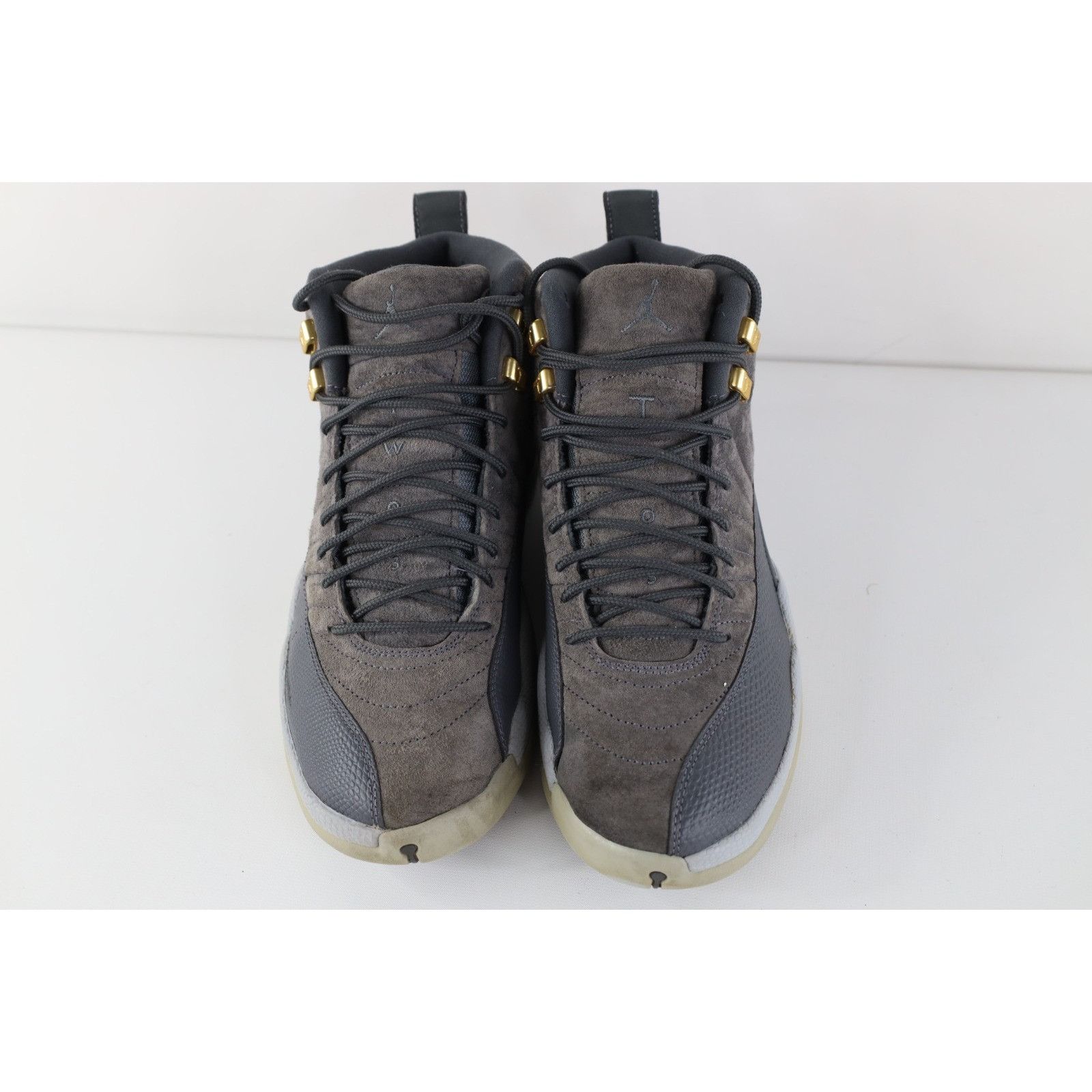 Nike Nike Air Jordan Retro 12 Distressed Dark Wolf Gray Shoes Size US 9.5 / EU 42-43 - 2 Thumbnail