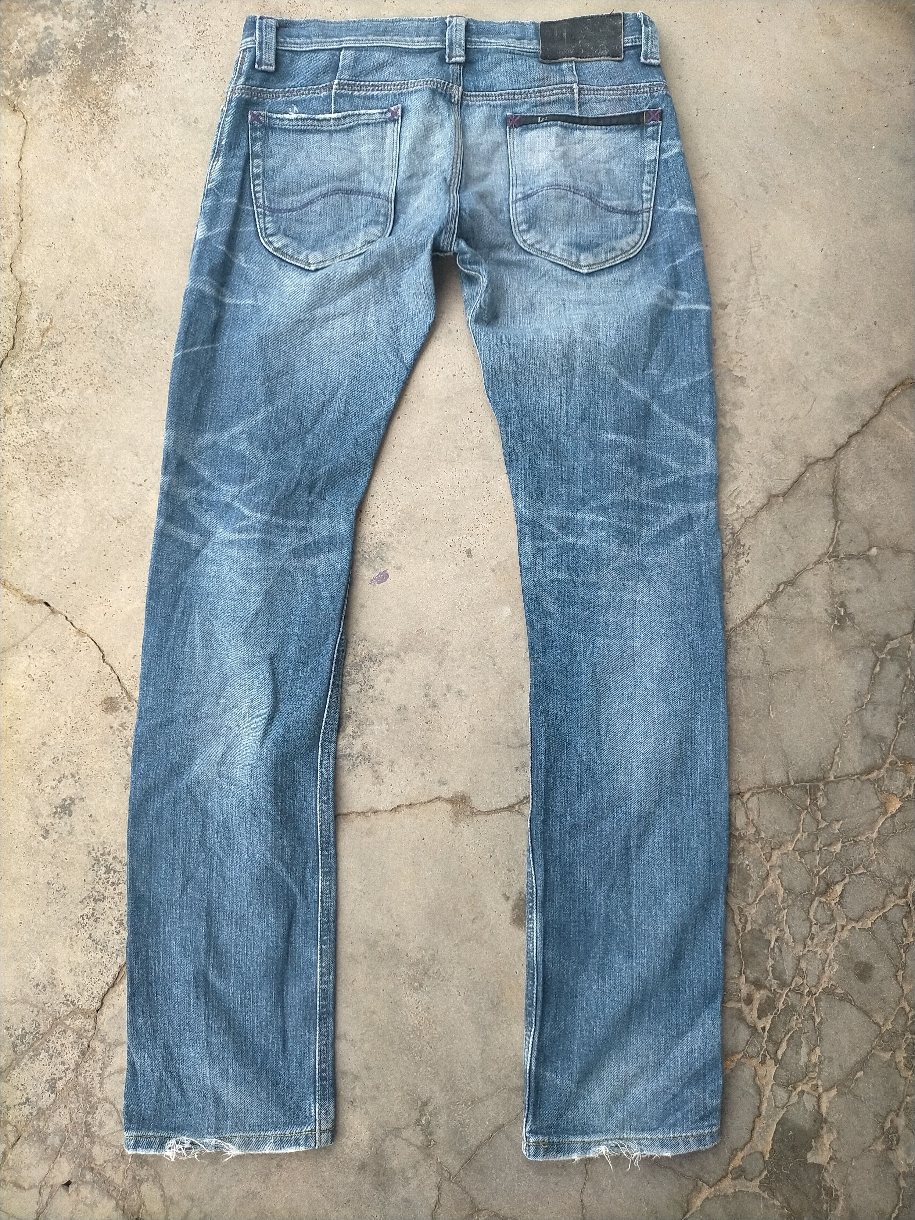 Lee × Takeo Kikuchi 🔥 Distressed Lee x Takeo Kikuchi Washed Skinny Jeans Size US 31 - 6 Thumbnail