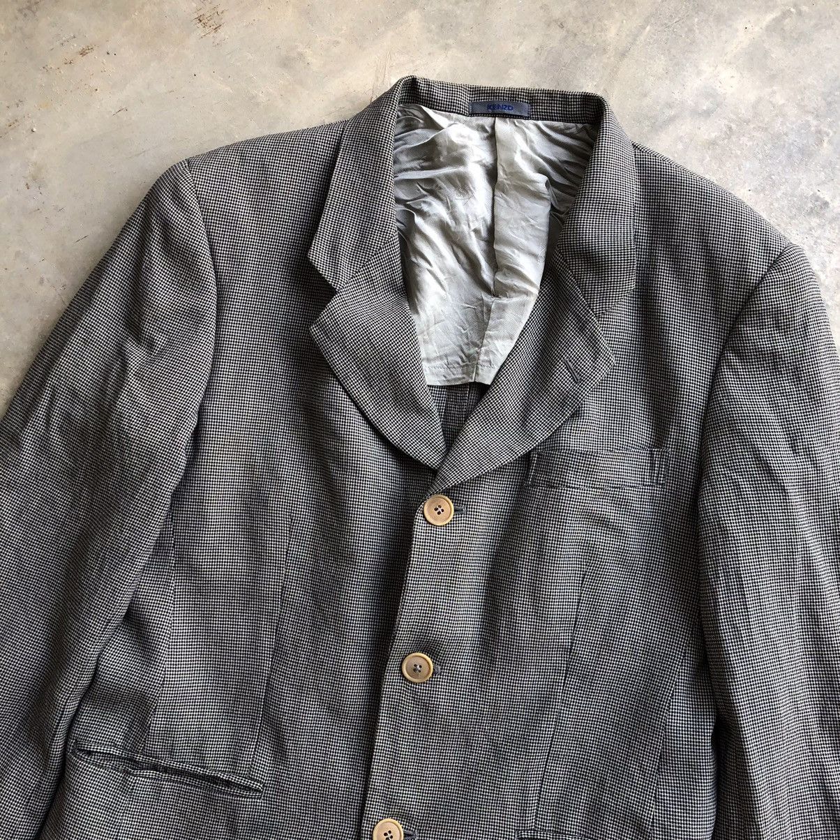 Kenzo KENZO Plaid Design Blazer Size 40R - 4 Thumbnail