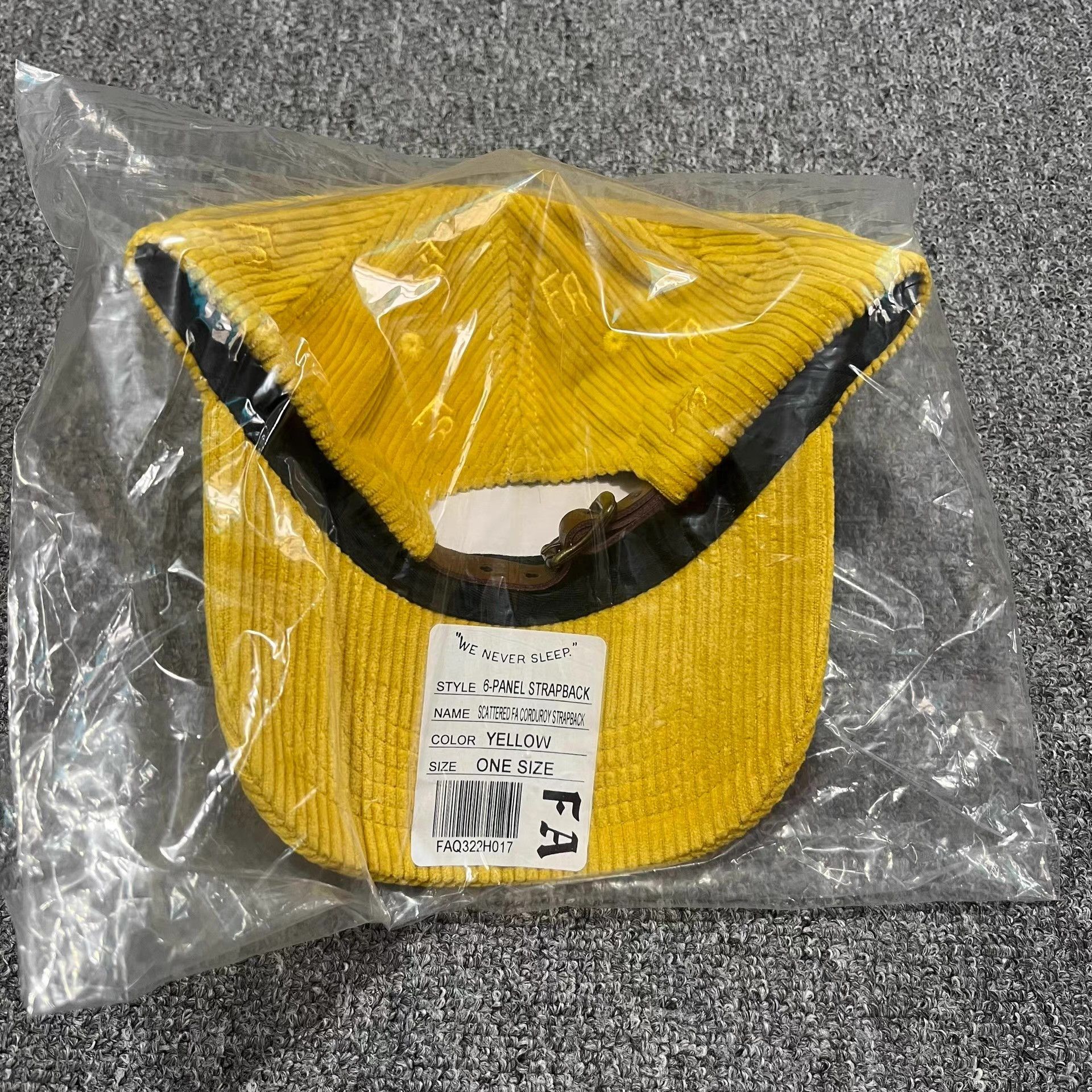 Fucking Awesome FuckingAwesomeEmbroideredCorduroyCurvedBrim Baseball Cap Q7 Size ONE SIZE - 4 Thumbnail