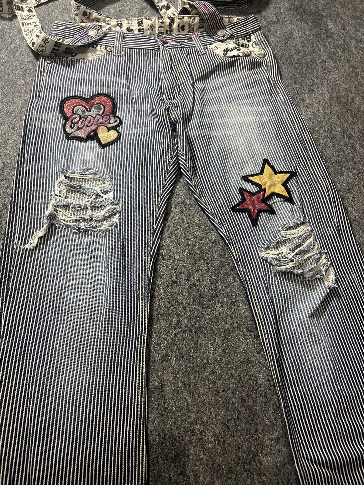Hysteric Glamour × Le Grande Bleu (L.G.B.) VTG joust overall distressed pants Size US 31 - 4 Thumbnail