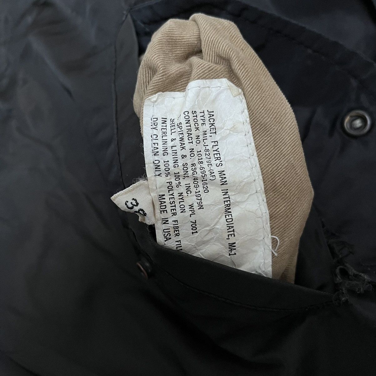 I. Spiewak And Sons Natural Faded Bomber Jacket I Spiewak & Sons Made In Usa Size US M / EU 48-50 / 2 - 9 Thumbnail