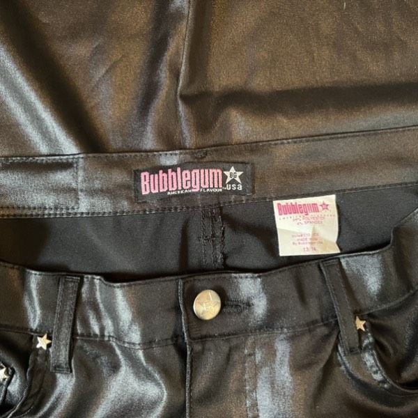 Vintage Vintage Bubblegum black satin Y2K bootcut low rise jeans Size 36" / US 14 / IT 50 - 4 Thumbnail