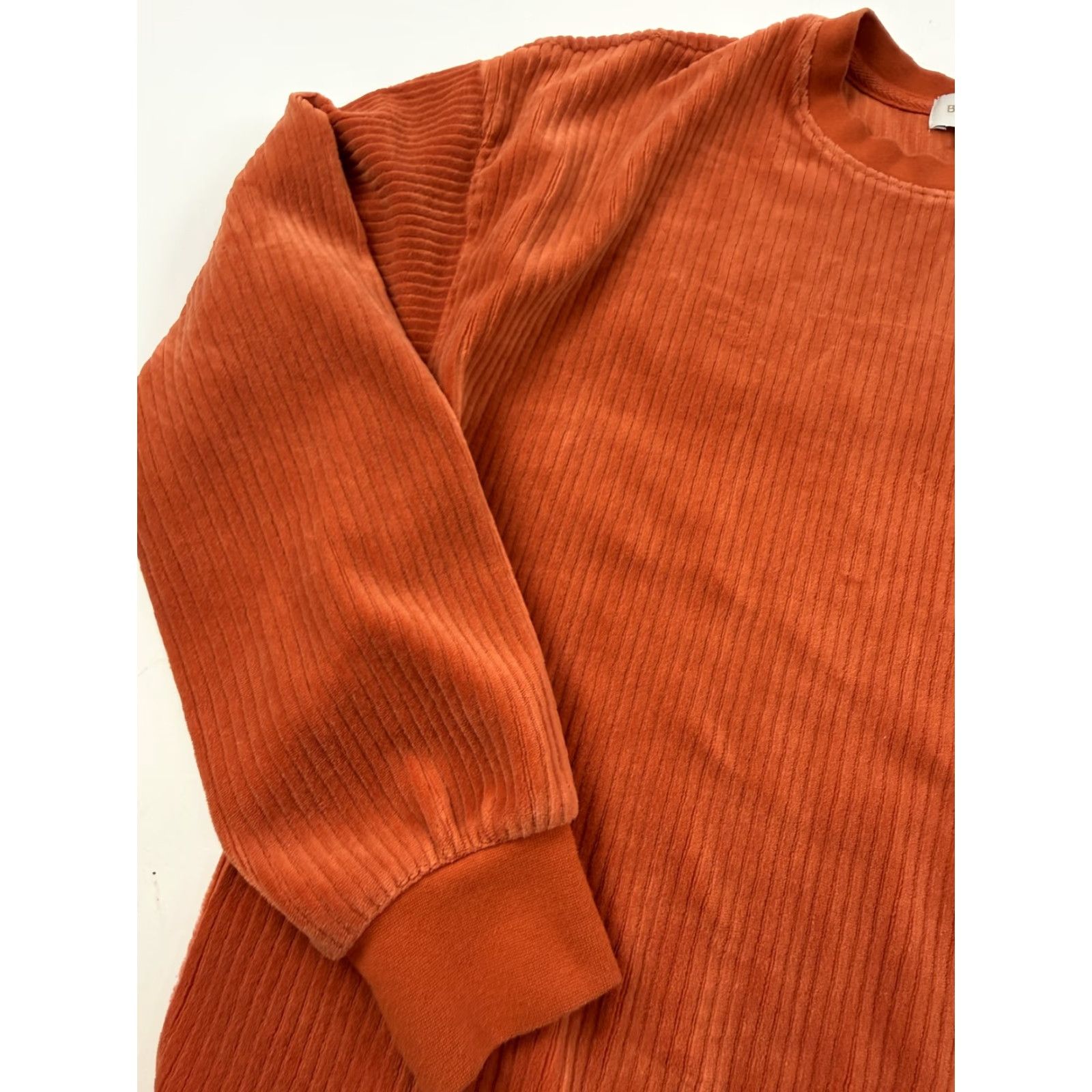 Brixton Brixton Sweater Womens XS Orange Corduroy Knit Crewneck Pullover Soft Cozy Top Size XS / US 0-2 / IT 36-38 - 5 Thumbnail