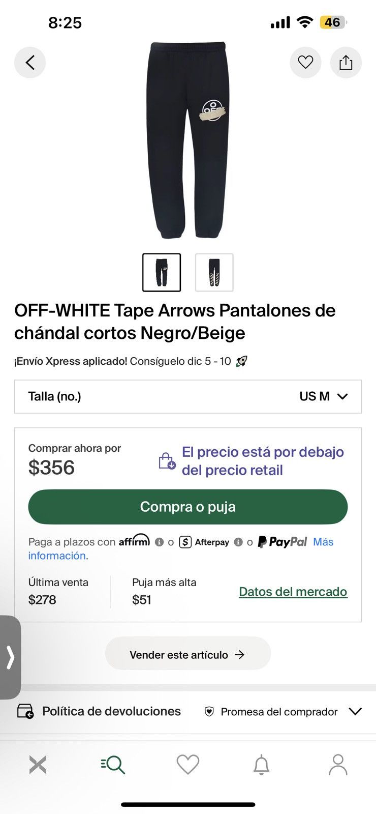 Other OFF-white tape arrows sweatpants Size US 31 - 10 Thumbnail