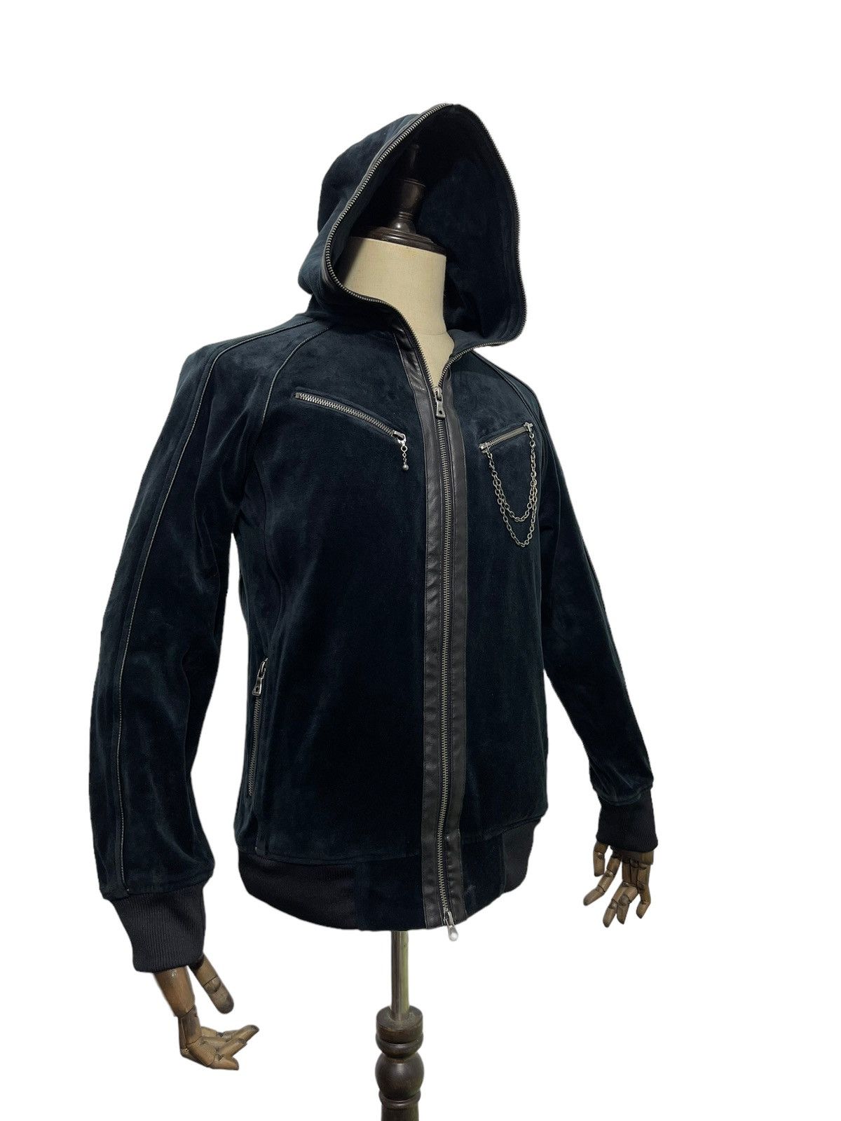 Japanese Brand Velvet Jacket Semantic Design Gothic Leather Parts 5🟩5 Size US M / EU 48-50 / 2 - 2 Thumbnail