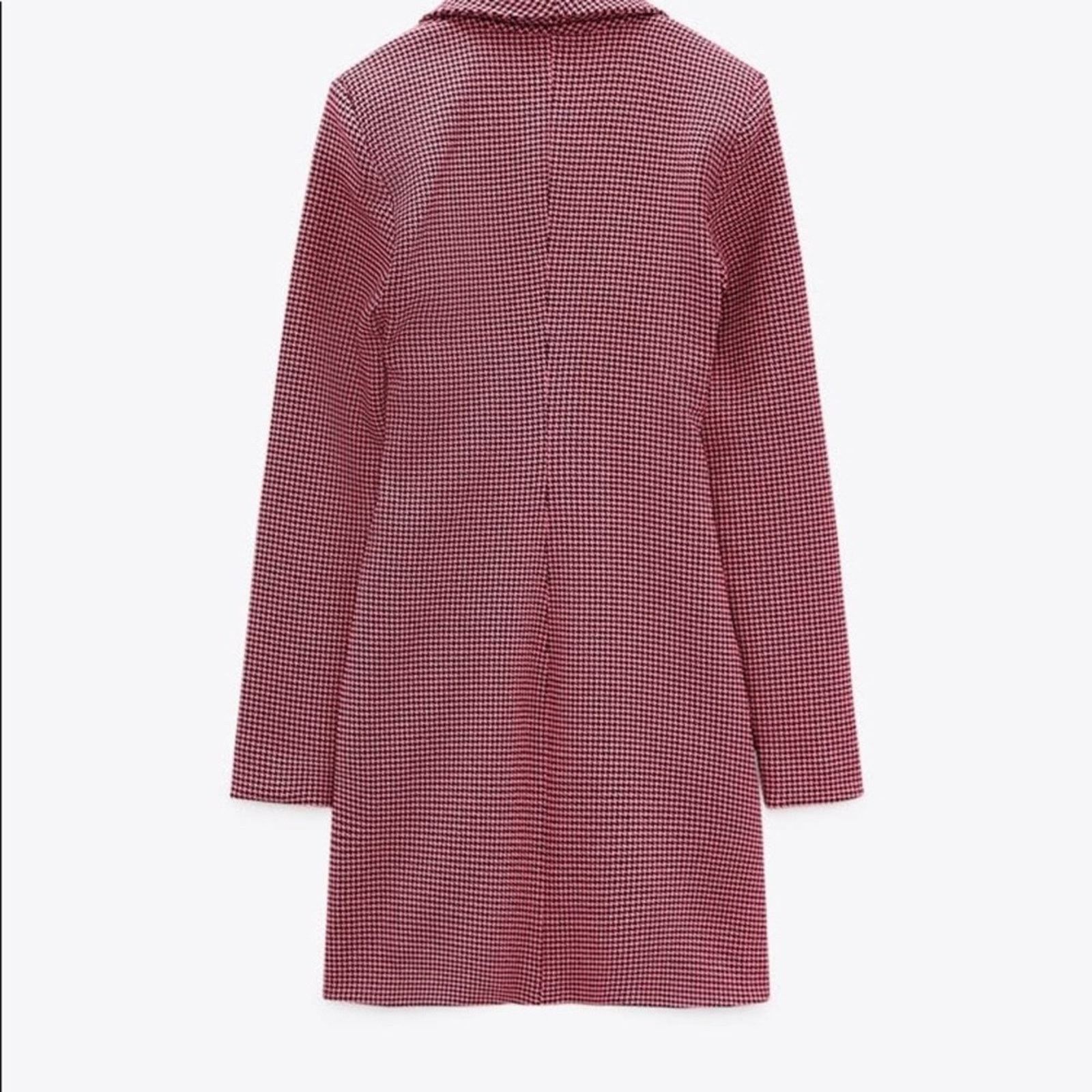Zara ZARA BLOGGER FAVORITE HOUNDSTOOTH BLAZER DRESS NEON PINK Size L / US 10 / IT 46 - 11 Thumbnail