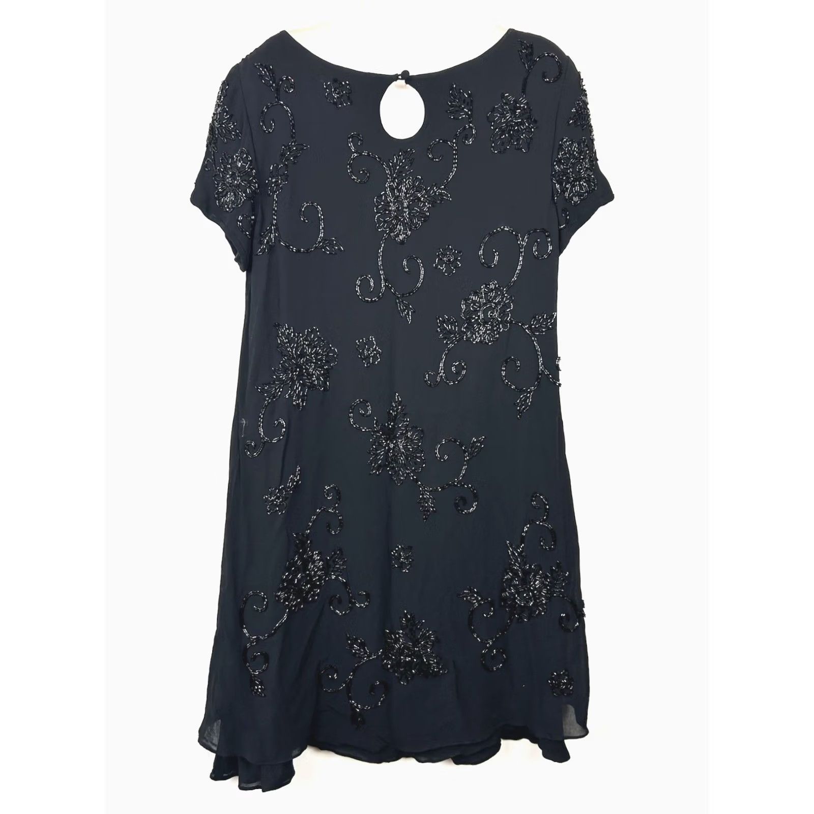 Liz Claiborne Liz Claiborne Evening Dress Womens 6 Black Beaded Formal Event Elegant Night Size M / US 6-8 / IT 42-44 - 2 Thumbnail