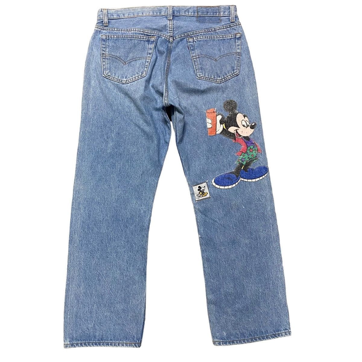 Levi's Vintage 90s Mickey X Levis 501 Lightwash Jeans Size US 33 - 2 Thumbnail