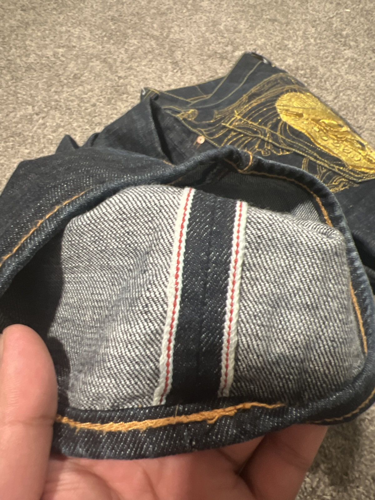 Japanese Brand Rangy Mountain Company Embroidered Denim Jeans Size 34 Size US 34 / EU 50 - 8 Thumbnail