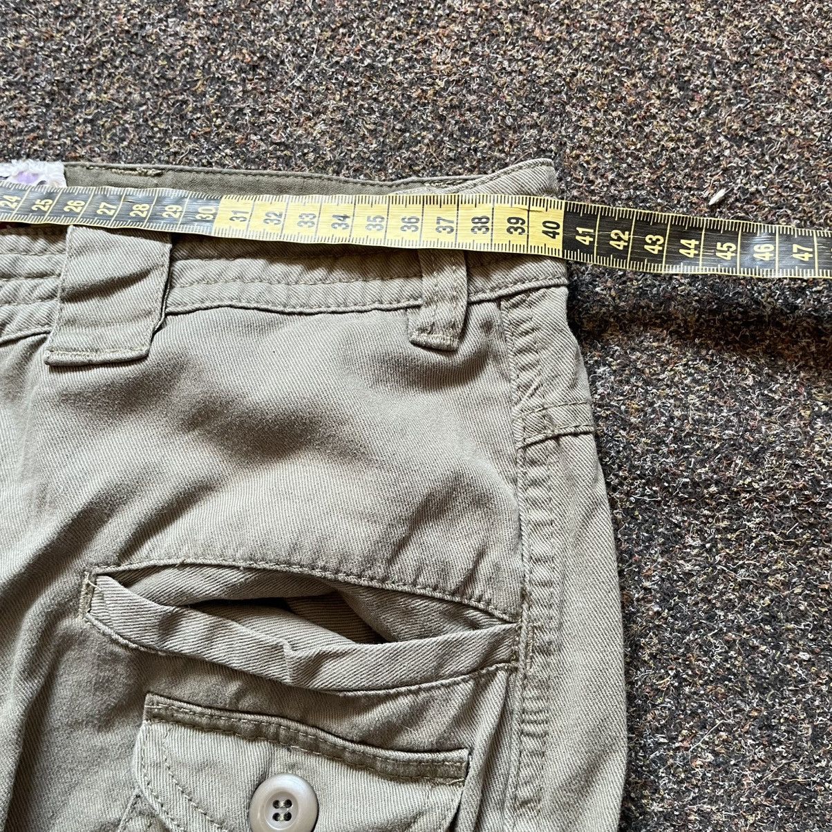 Vintage Y2K Baggy Cargo Pants Distressed Thrashed Streetwear Logo M Size 32" / US 10 / IT 46 - 7 Thumbnail