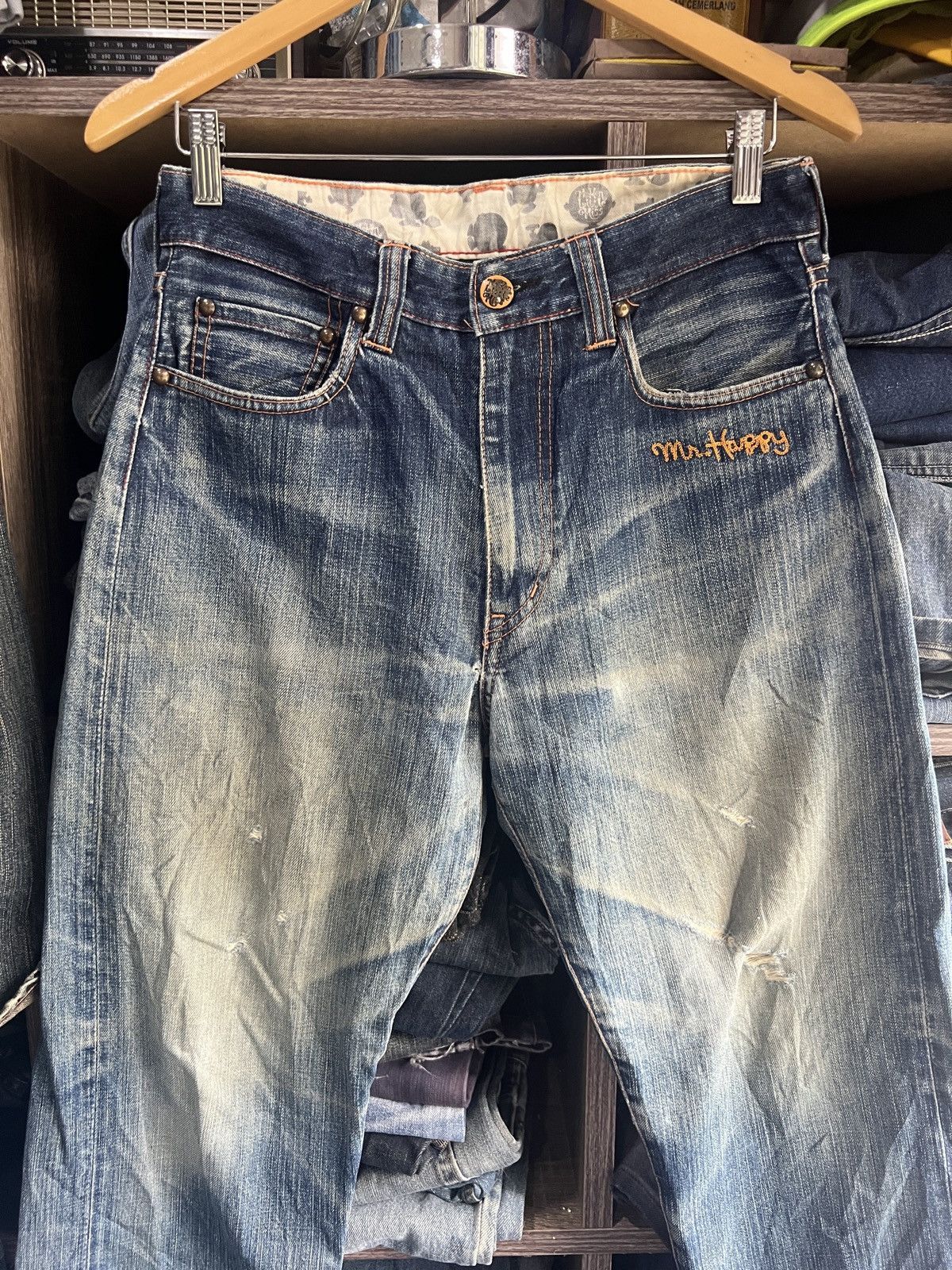If Six Was Nine 🔥Mr Men Little Miss Multipockets Distressed Denim Size US 30 / EU 46 - 11 Thumbnail