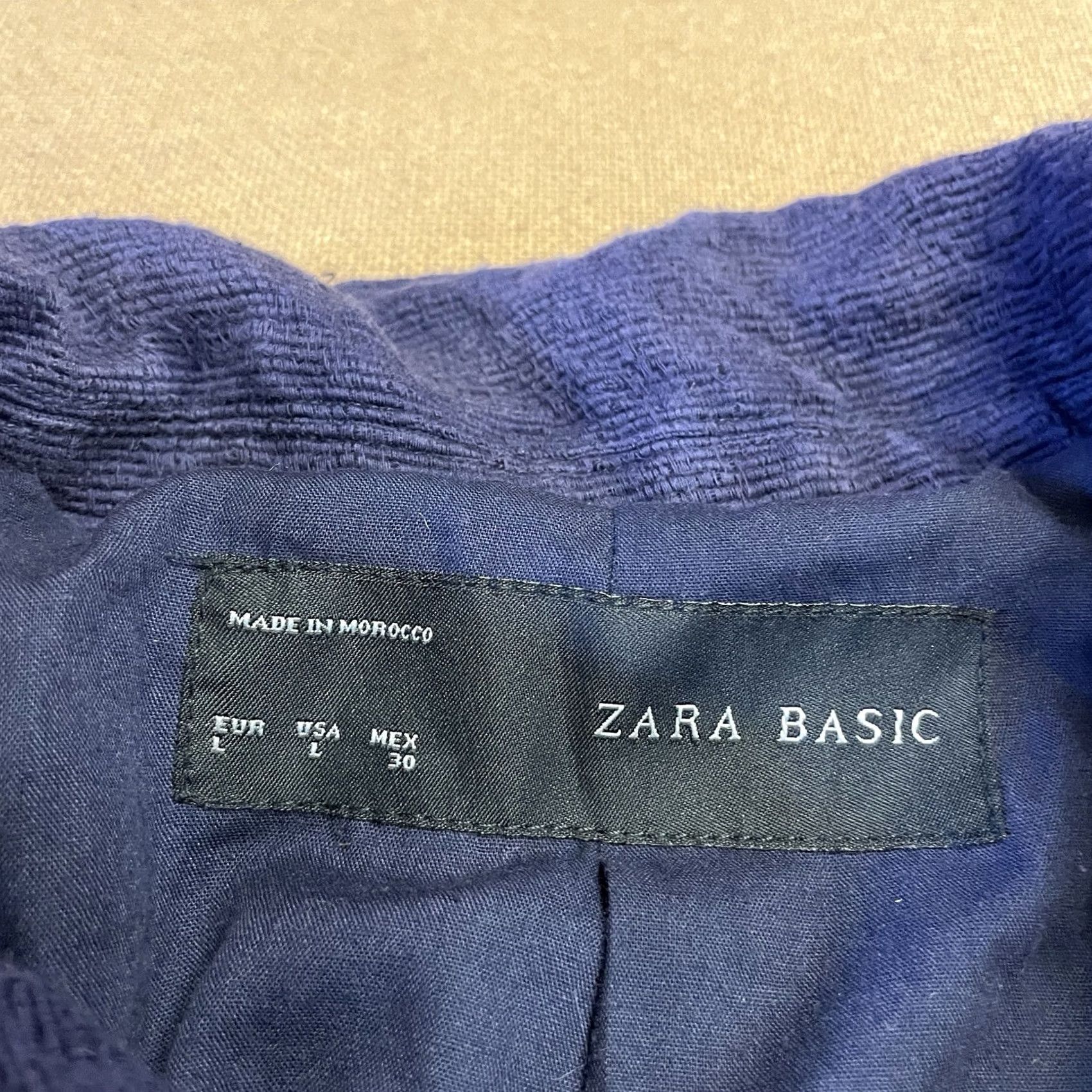 Zara Zara Basic Aztec Jacket Womens Large Blue Full Zip Button Southwestern Ladies Size L / US 10 / IT 46 - 5 Thumbnail