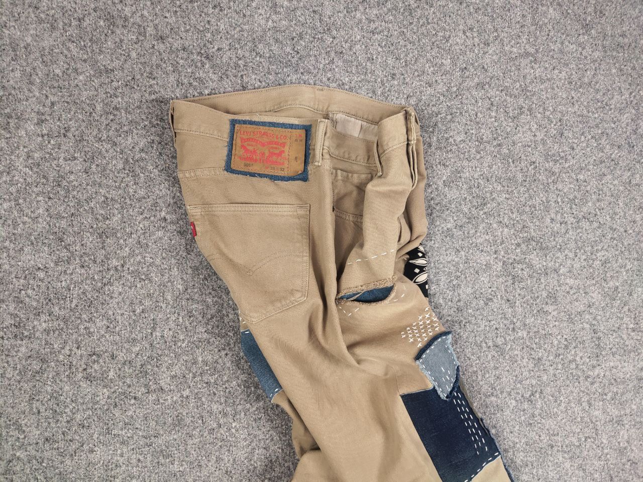 Levi's Vintage Levis 501 sashiko patchworks Jeans Kapital Style Size US 33 - 14 Thumbnail