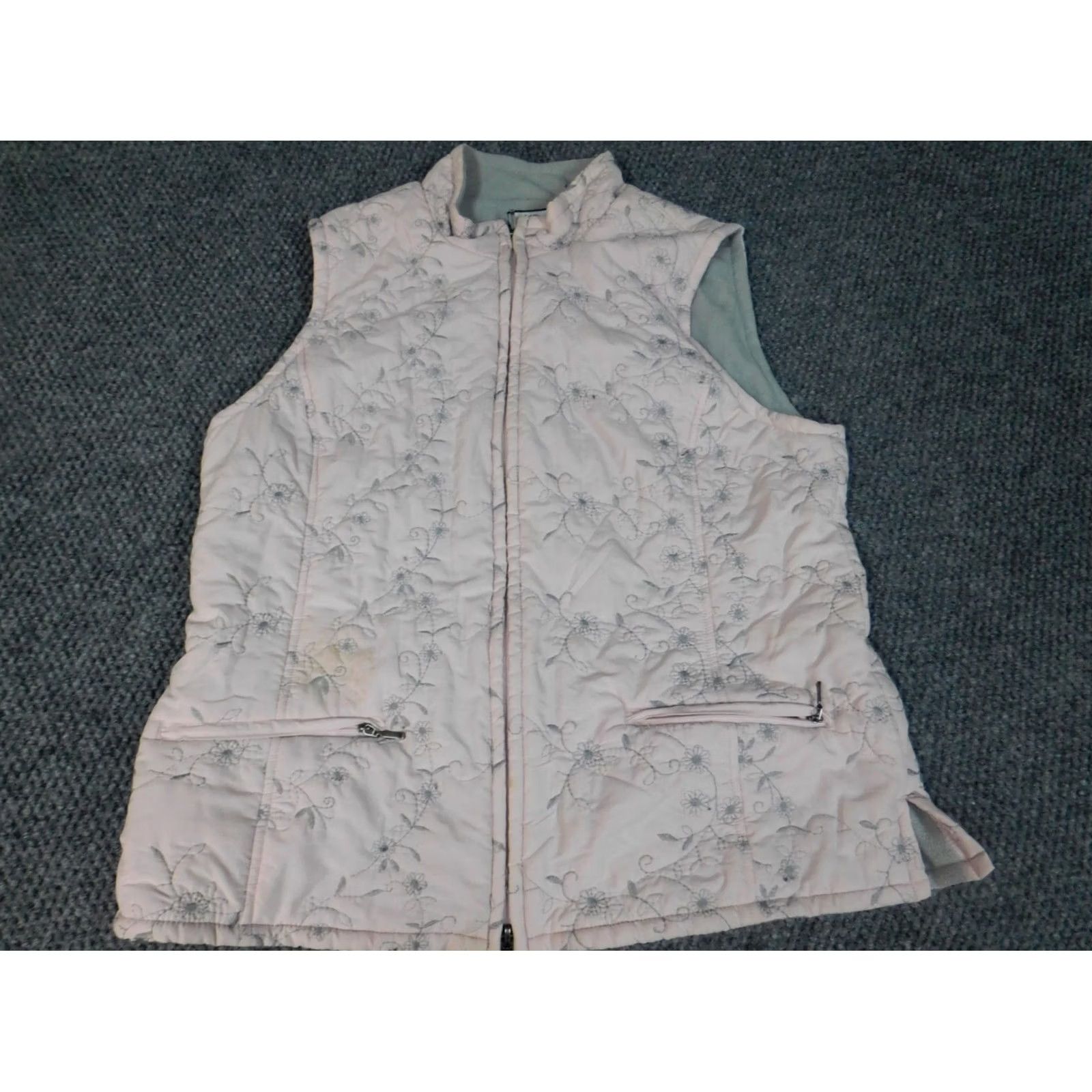Croft & Barrow Croft & Barrow Vest Womens Small Pink Full Zip Floral Sleeveless Mid-Length Jacket/Coat Pattern Floral Casual Womens Regular Size S / US 4 / IT 40 - 2 Thumbnail