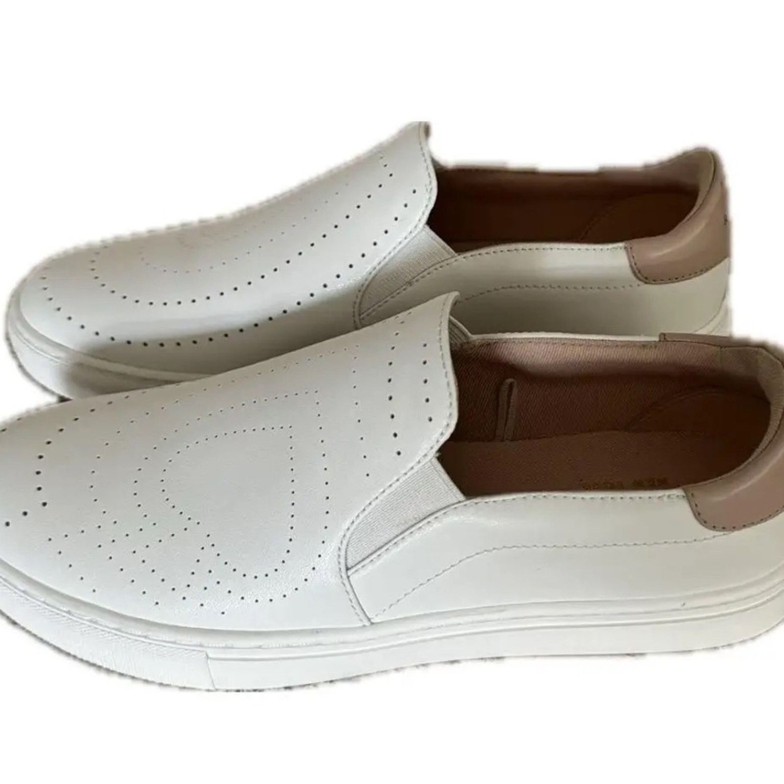 Kate Spade kate spade White and Tan Sneakers with Slip-On Design Size US 6.5 / IT 36.5 - 1 Thumbnail