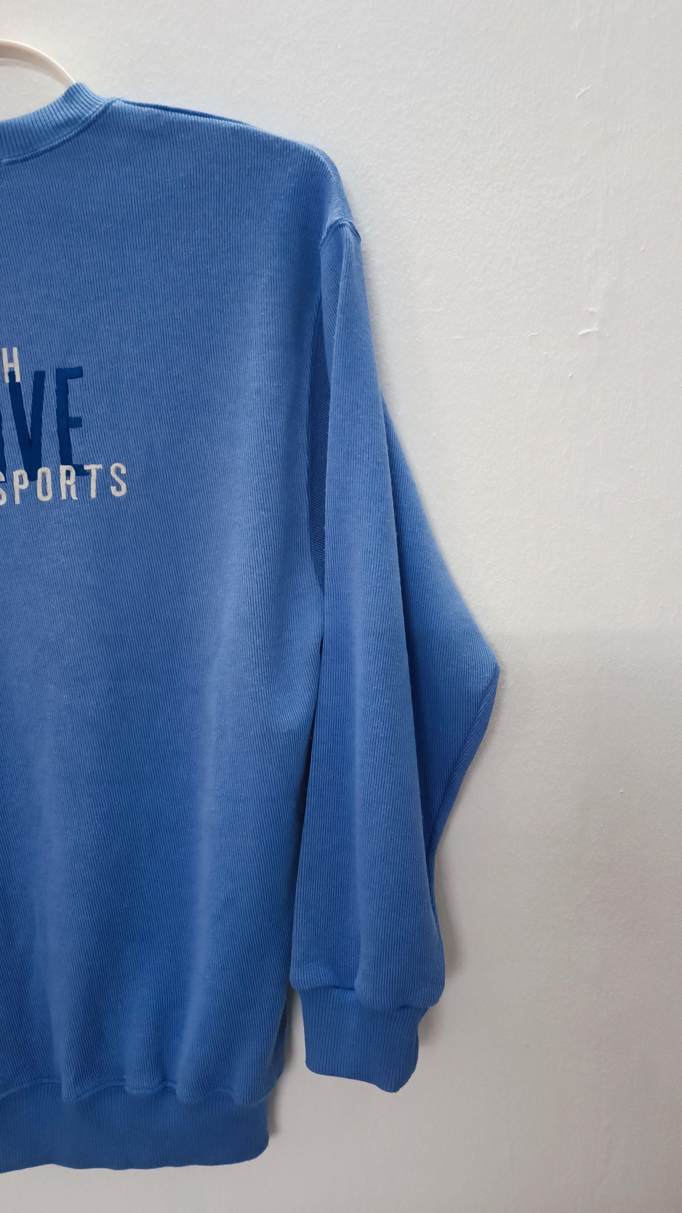 Designer × French Connection × Vintage Marca Fresa Blue Vintage Look Sweatshirts Size US L / EU 52-54 / 3 - 9 Thumbnail