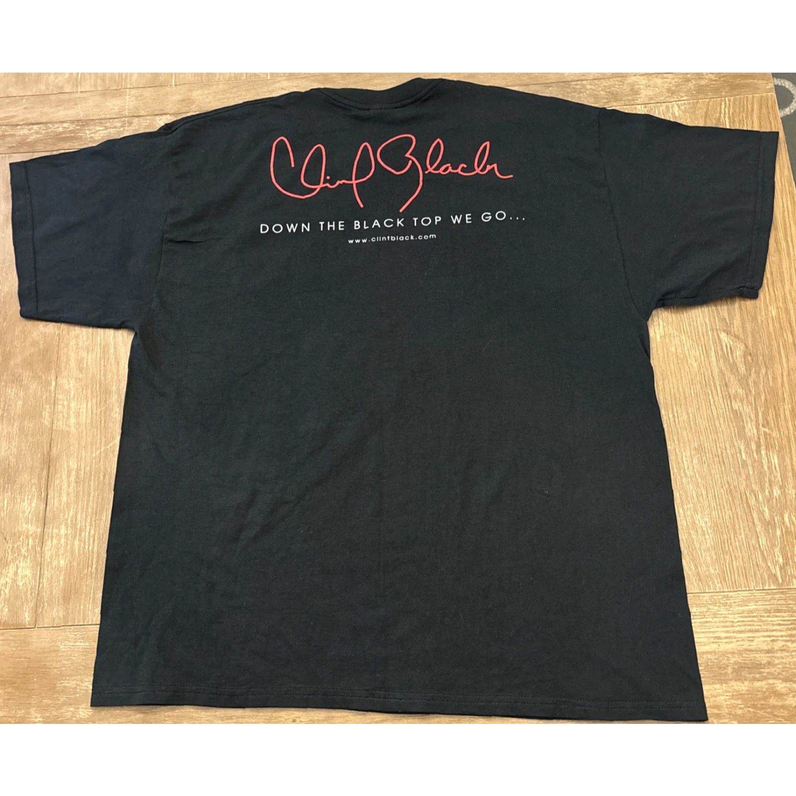 Gildan VINTAGE Clint Black Autographed T-Shirt 2XL Black Country Music 2003 Mens Size US XXL / EU 58 / 5 - 7 Thumbnail