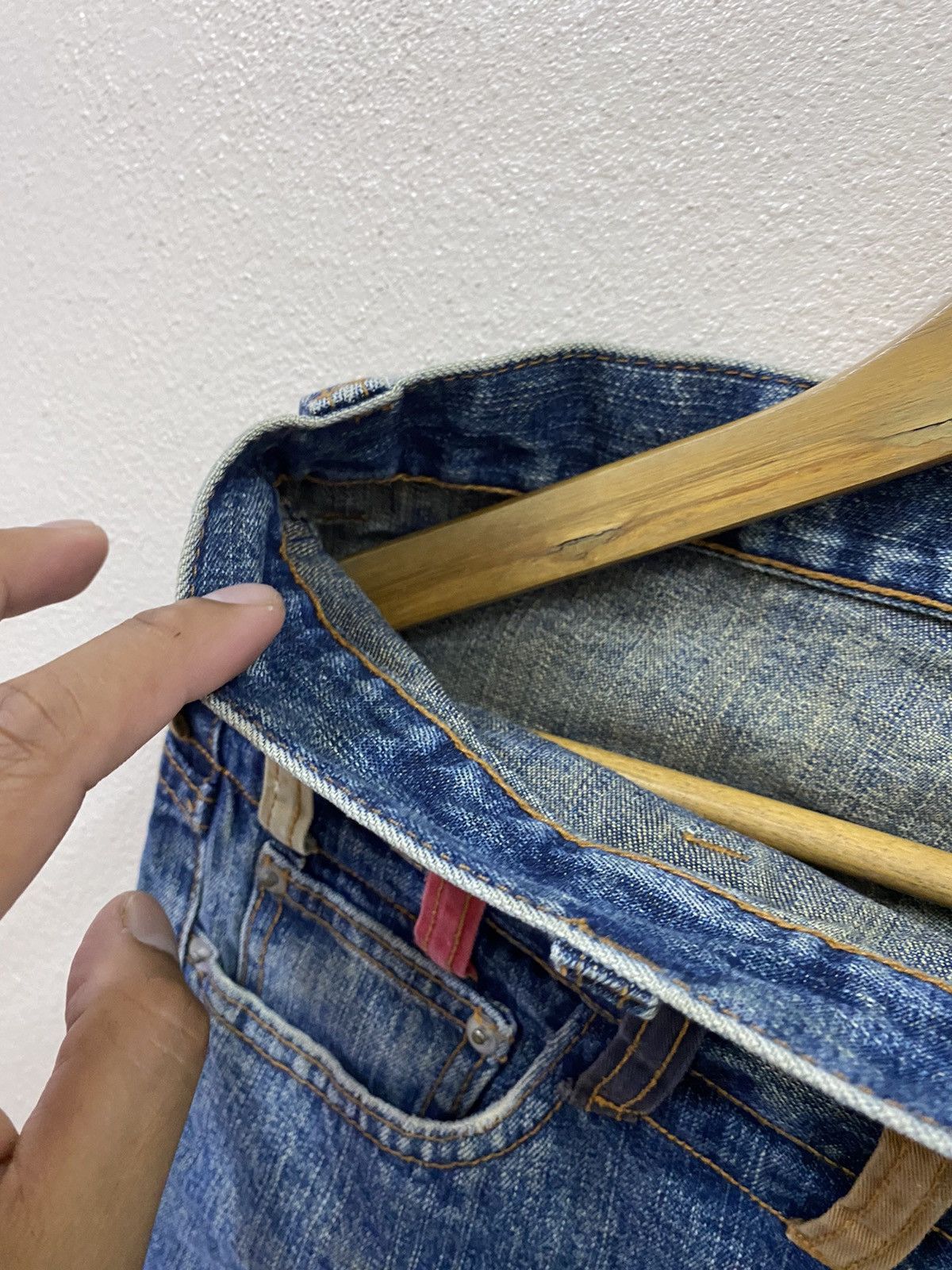 Japanese Brand Vintage Denim Double Waist - Amore Puro Size US 32 / EU 48 - 11 Thumbnail