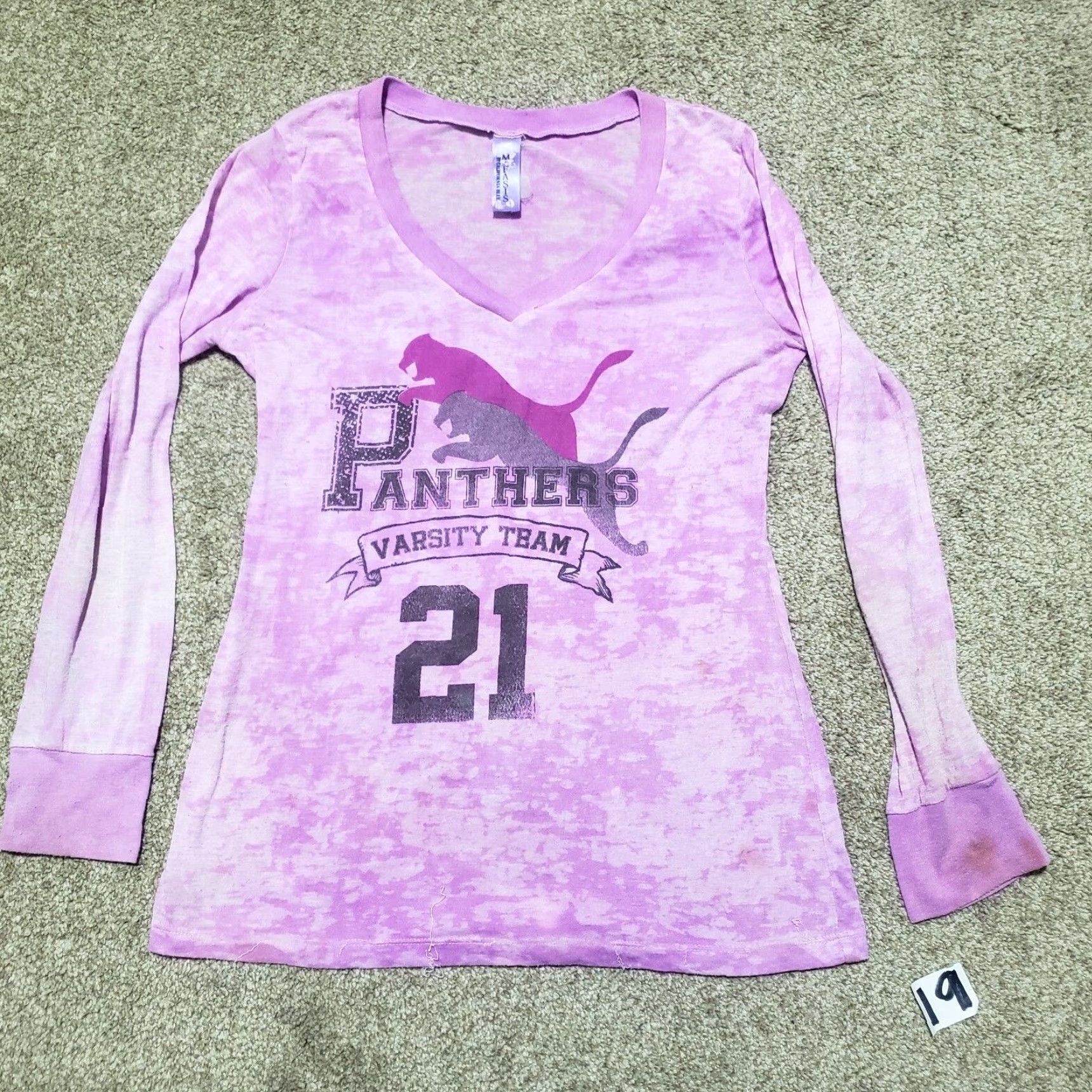 Pinko VINTAGE Panters Varsity Team 21 Pink Long Sleeve Shirt Adult Women's Size S Small Size S / US 4 / IT 40 - 4 Thumbnail