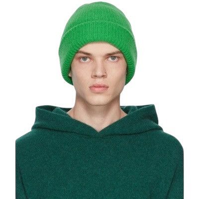 The Elder Statesman 100% Cashmere Gecko Green Beanie Size ONE SIZE - 2 Thumbnail