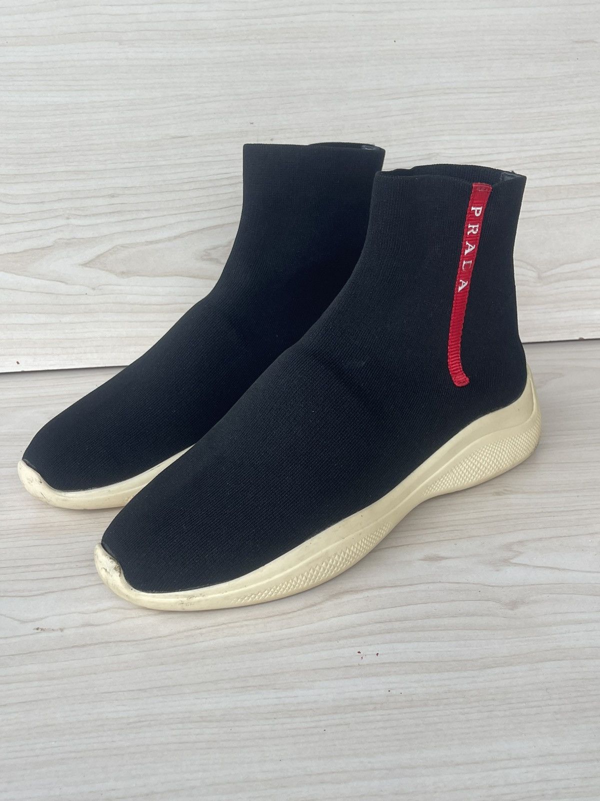 Prada Prada Linea Rossa Sock Sneakers. Size US 10 / EU 43 - 1 Thumbnail