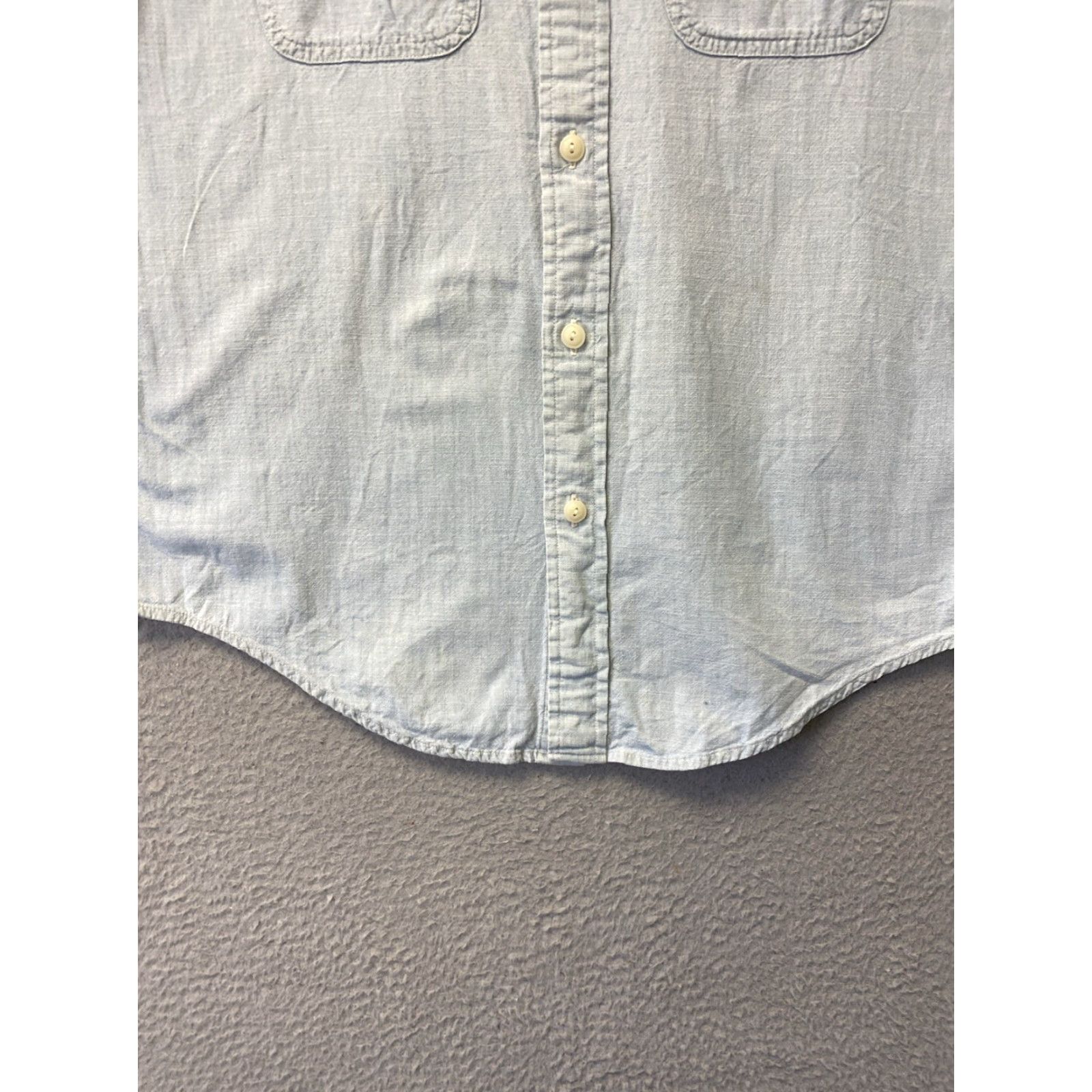 Abercrombie & Fitch VINTAGE Abercrombie & Fitch Denim Shirt Men Adult Medium Light Blue Casual Button-Up Long Sleeve Size US M / EU 48-50 / 2 - 2 Thumbnail