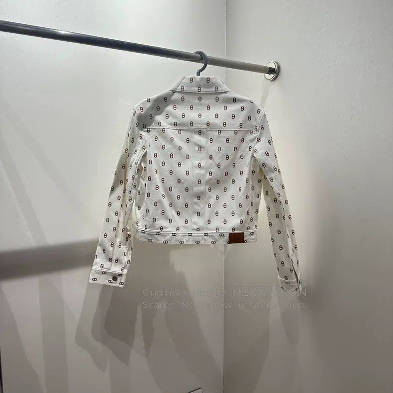 Hermes Hermes White Pig Nose Denim Jacket Size XS / US 0-2 / IT 36-38 - 2 Thumbnail