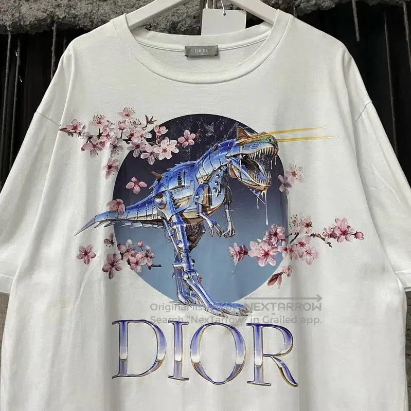 Dior Dior Summer White Cotton Short Sleeve T-shirt . Size US L / EU 52-54 / 3 - 3 Thumbnail