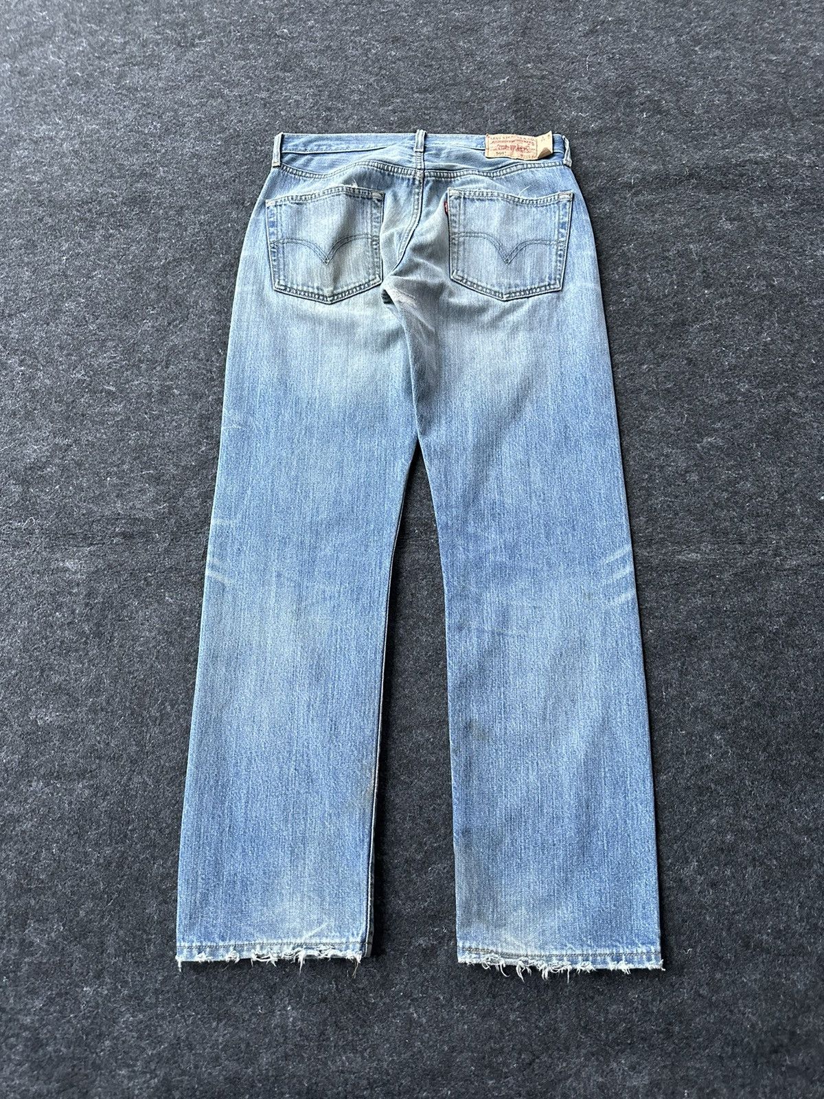 Levi's Vintage Levis 501 Blue Washed Faded Denim 32x32 D467 Size US 32 / EU 48 - 4 Thumbnail