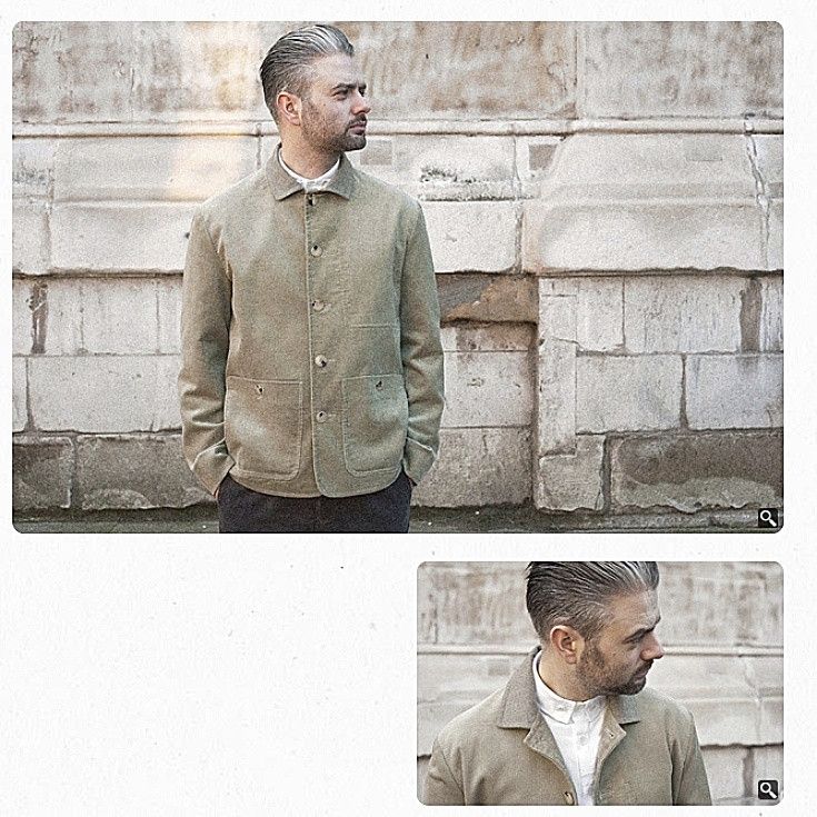 S.E.H. Kelly S.E.H. Kelly Charcoal Black Wool Cashmere Work Jacket Size US M / EU 48-50 / 2 - 5 Thumbnail