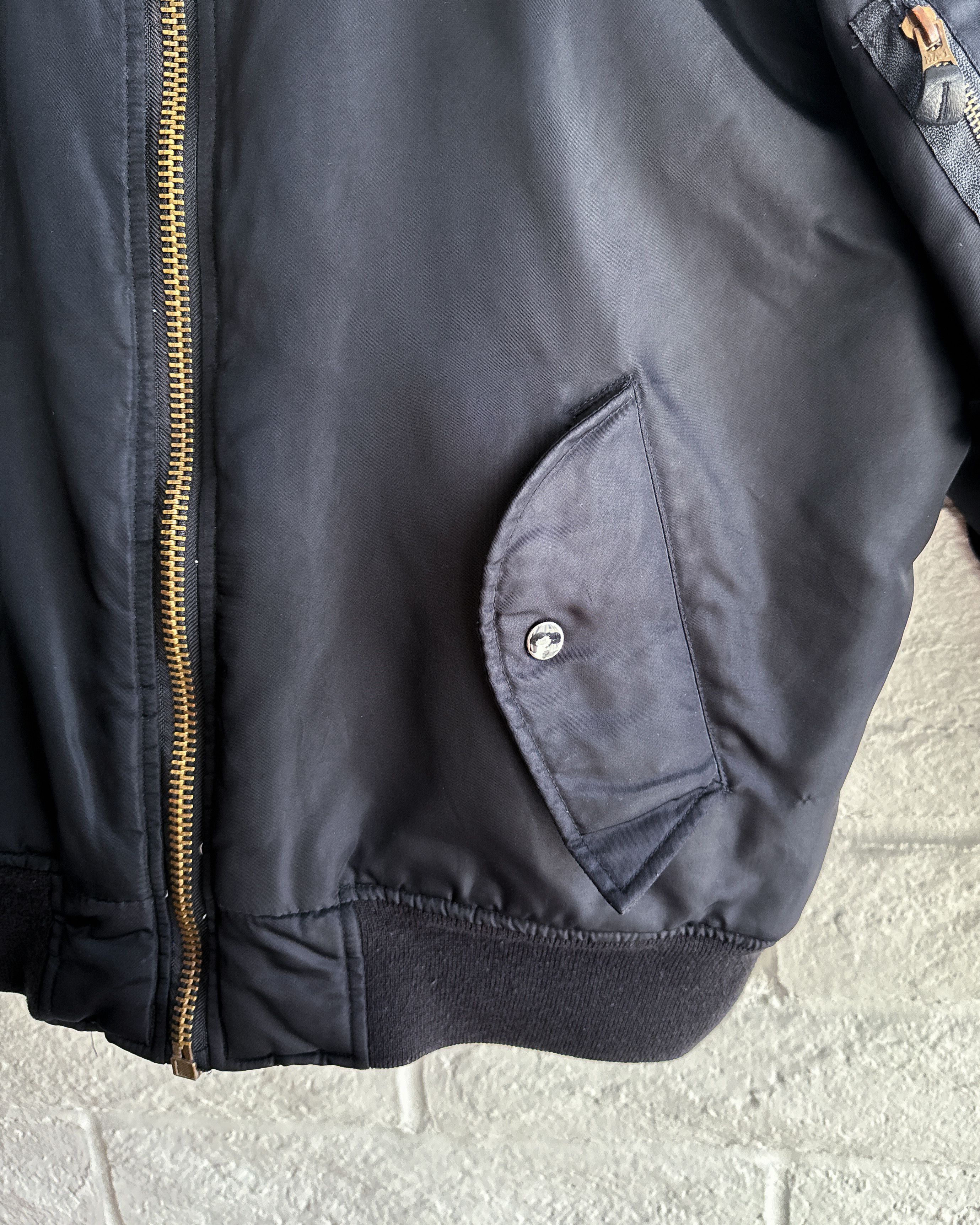 Vintage Vintage 90s Rothco MA-1 Bomber Jacket Black Nylon Men's XL Size US XL / EU 56 / 4 - 3 Thumbnail