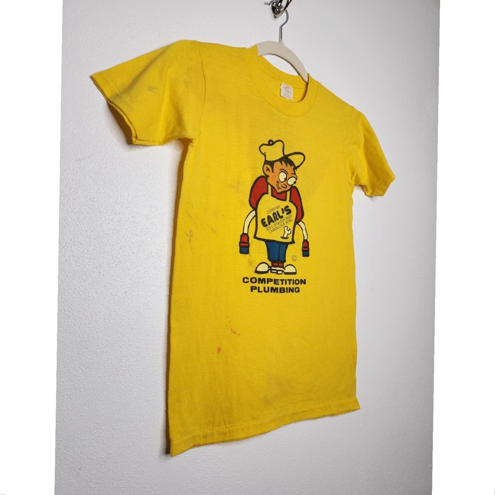 Doublet VINTAGE 70s Earls Plumbing California Double Sided Single Stitch Shirt Small Size US S / EU 44-46 / 1 - 4 Thumbnail